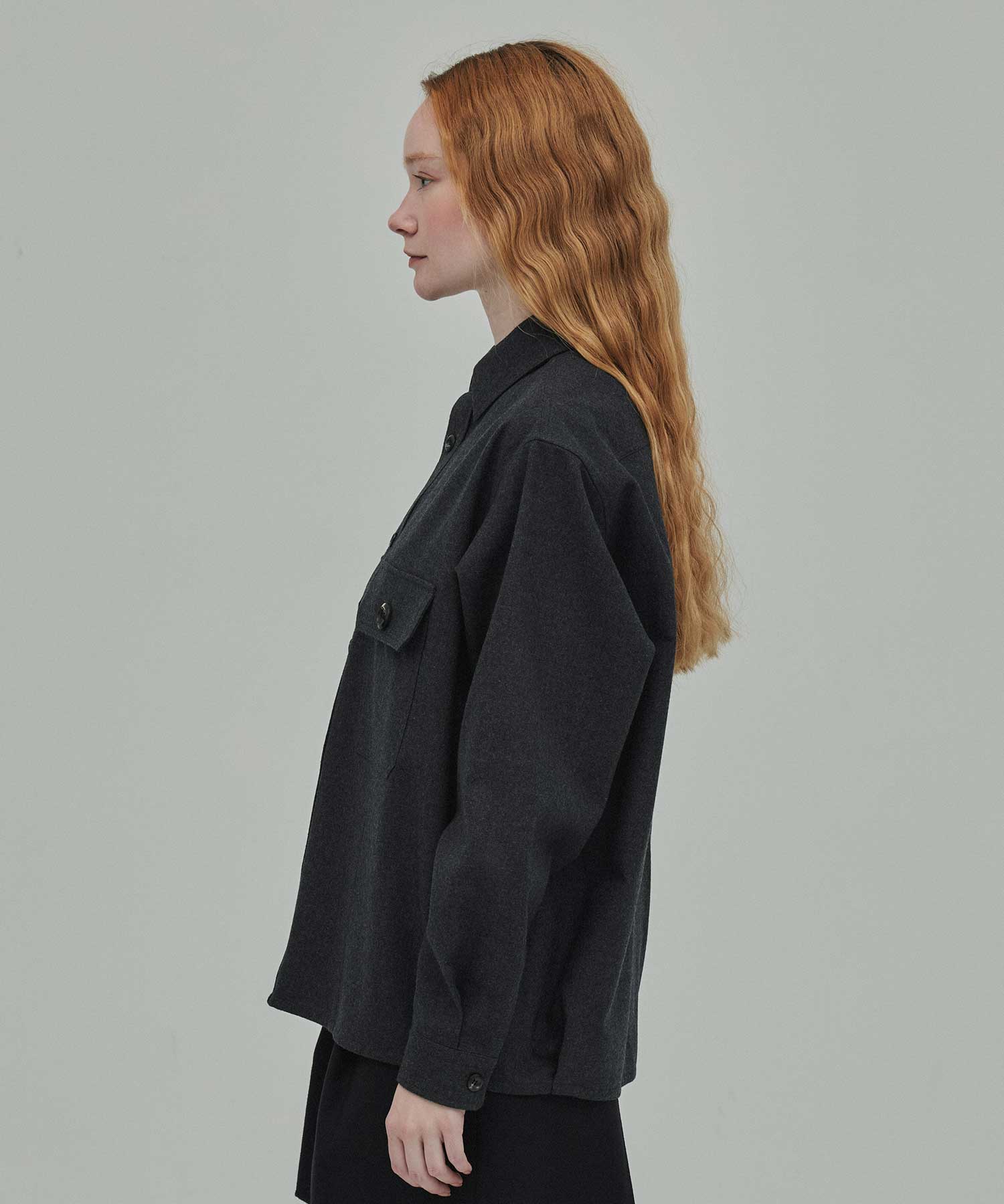 RERACS CPO SHORT SHIRT(36 DARK GREY): THE RERACS: WOMENS｜THE