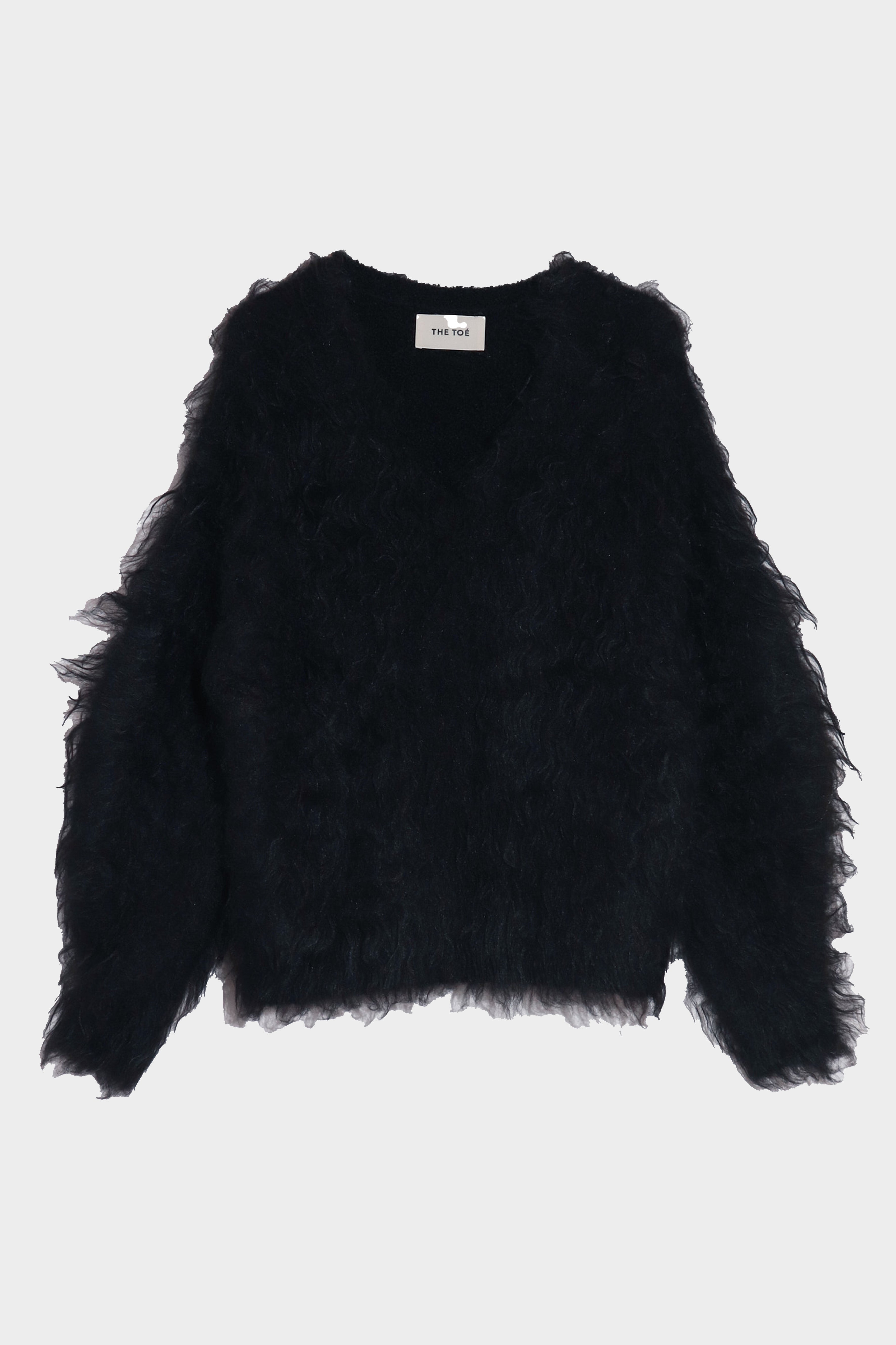 Pigalle shaggy Vneck knit – THE TOÉ