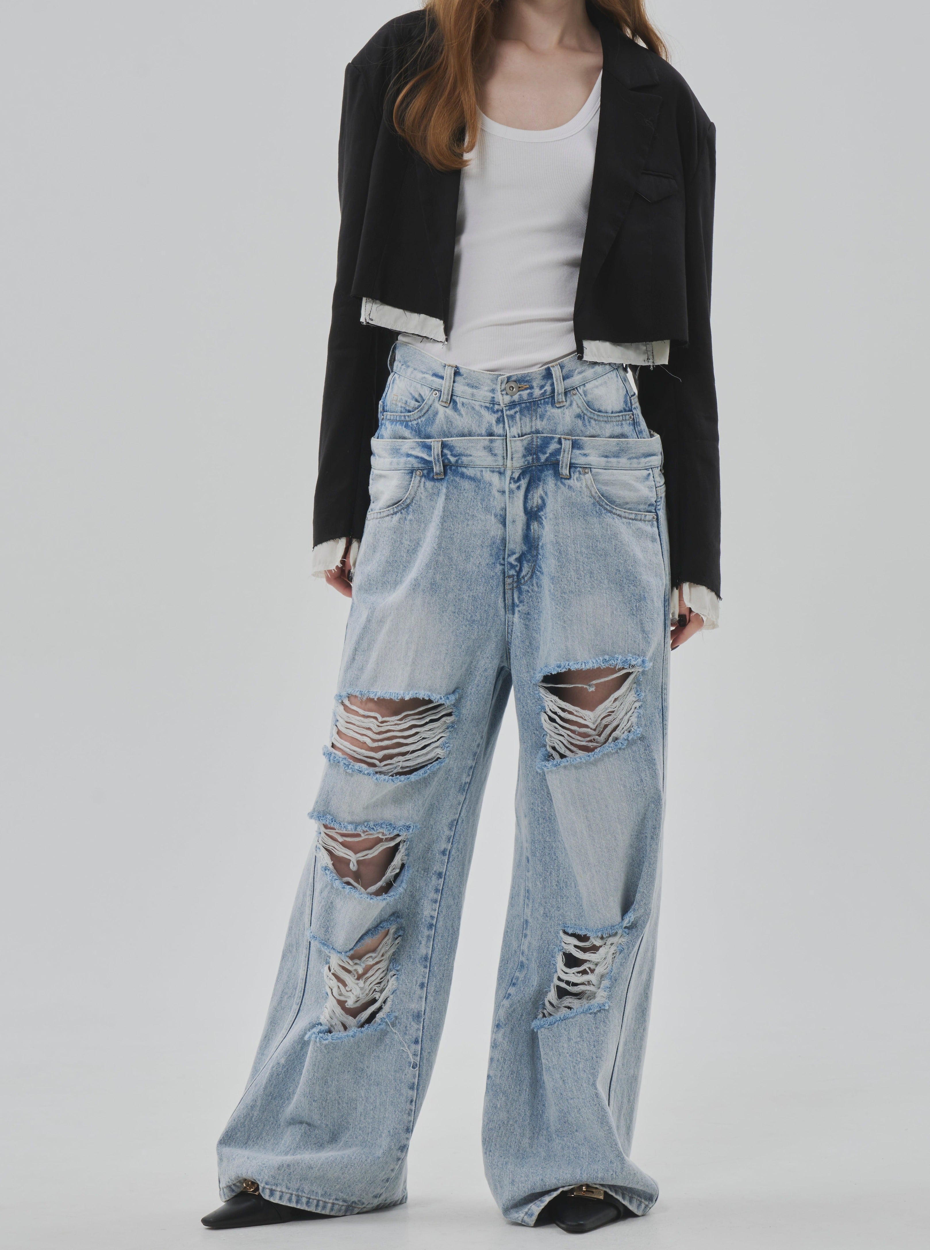 Lexington Double Belt Denim Pants – THE TOÉ