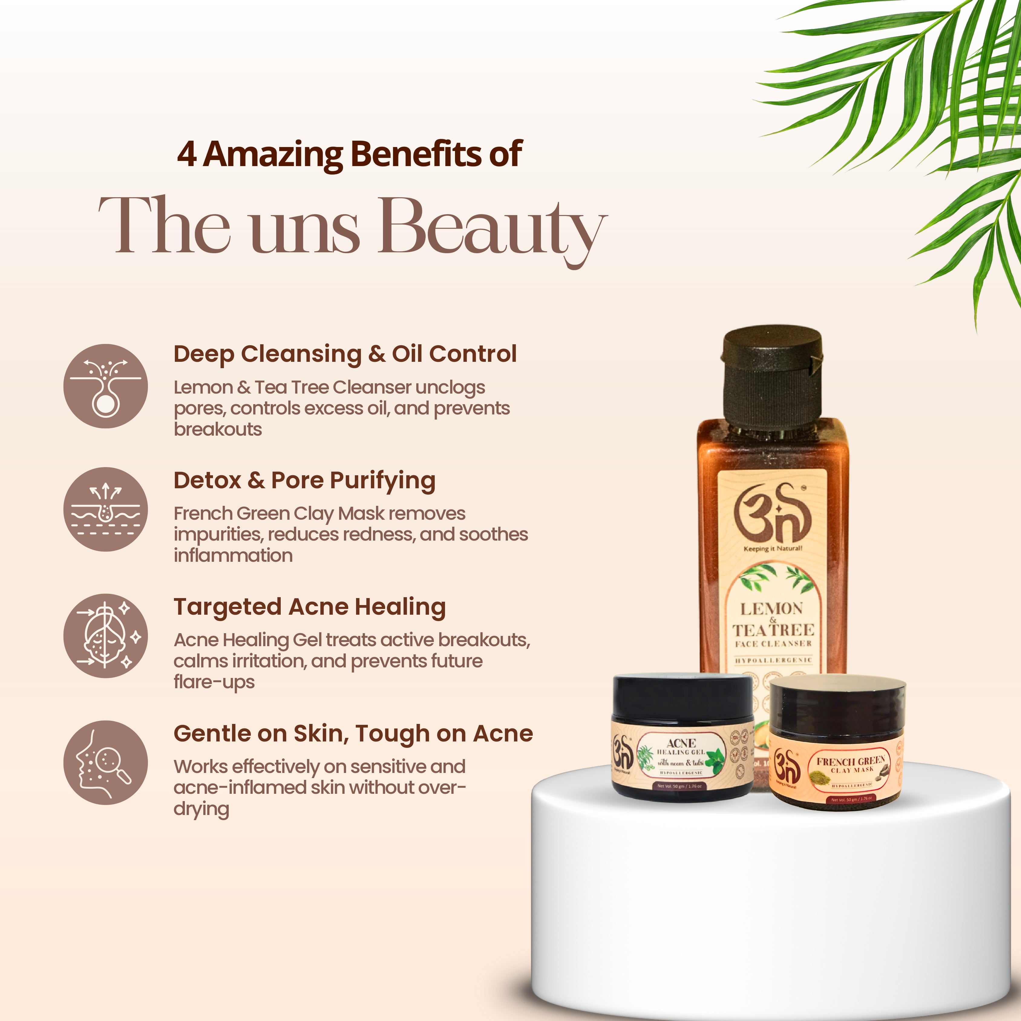 Acne Armor Trio – Lemon Cleanser + French Green Clay Mask + Acne