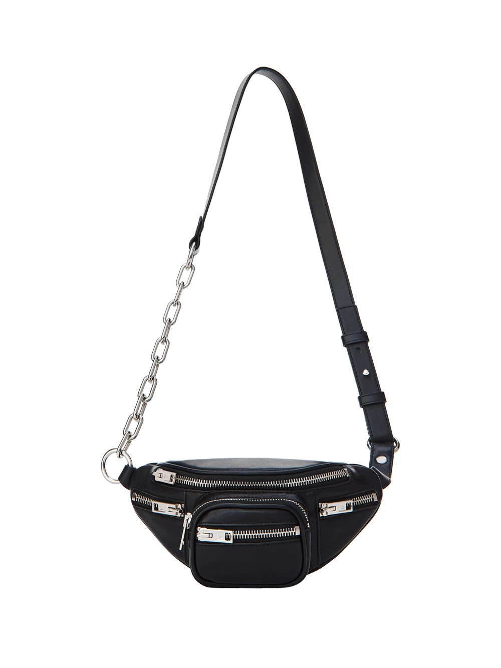 Mini Black Leather Attica Soft Fanny Pack | The Webster