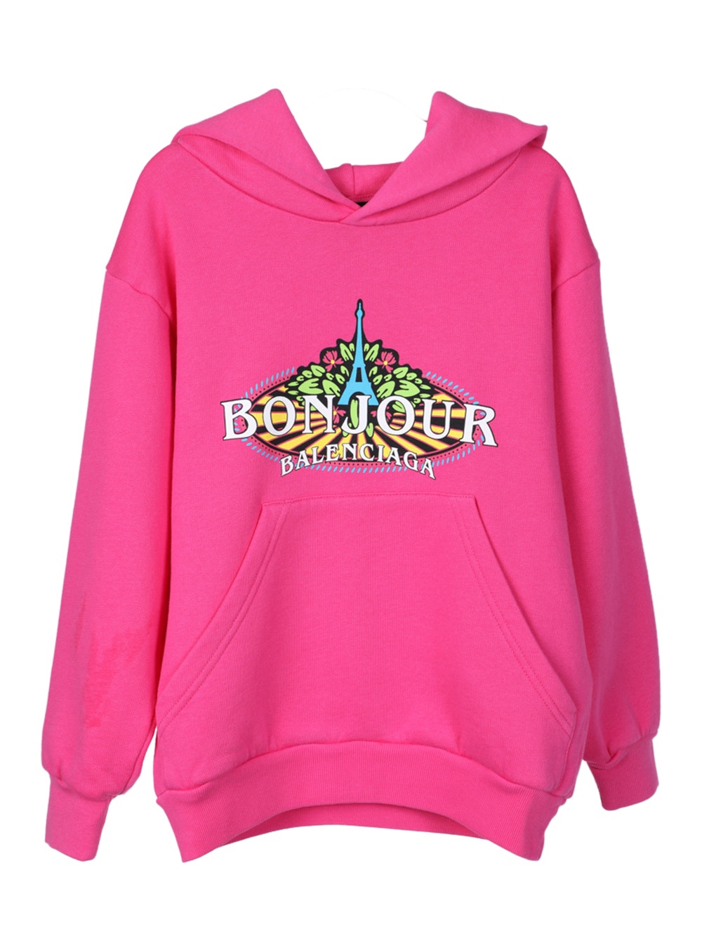 Kids Pink Bonjour Hoodie | The Webster