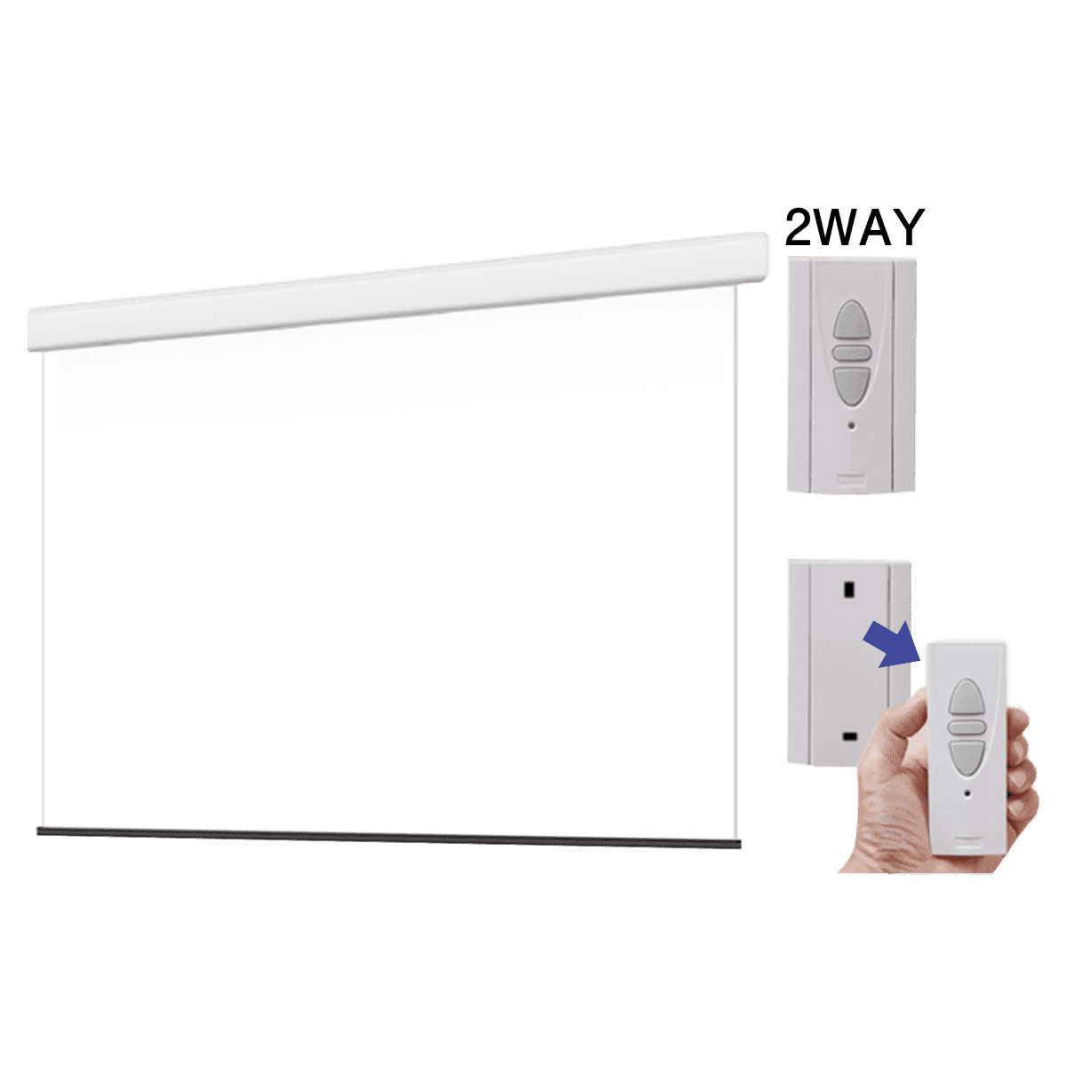 遠距離操作電動スクリーン ケースつき 16：10 180インチ|WCR3877FEH