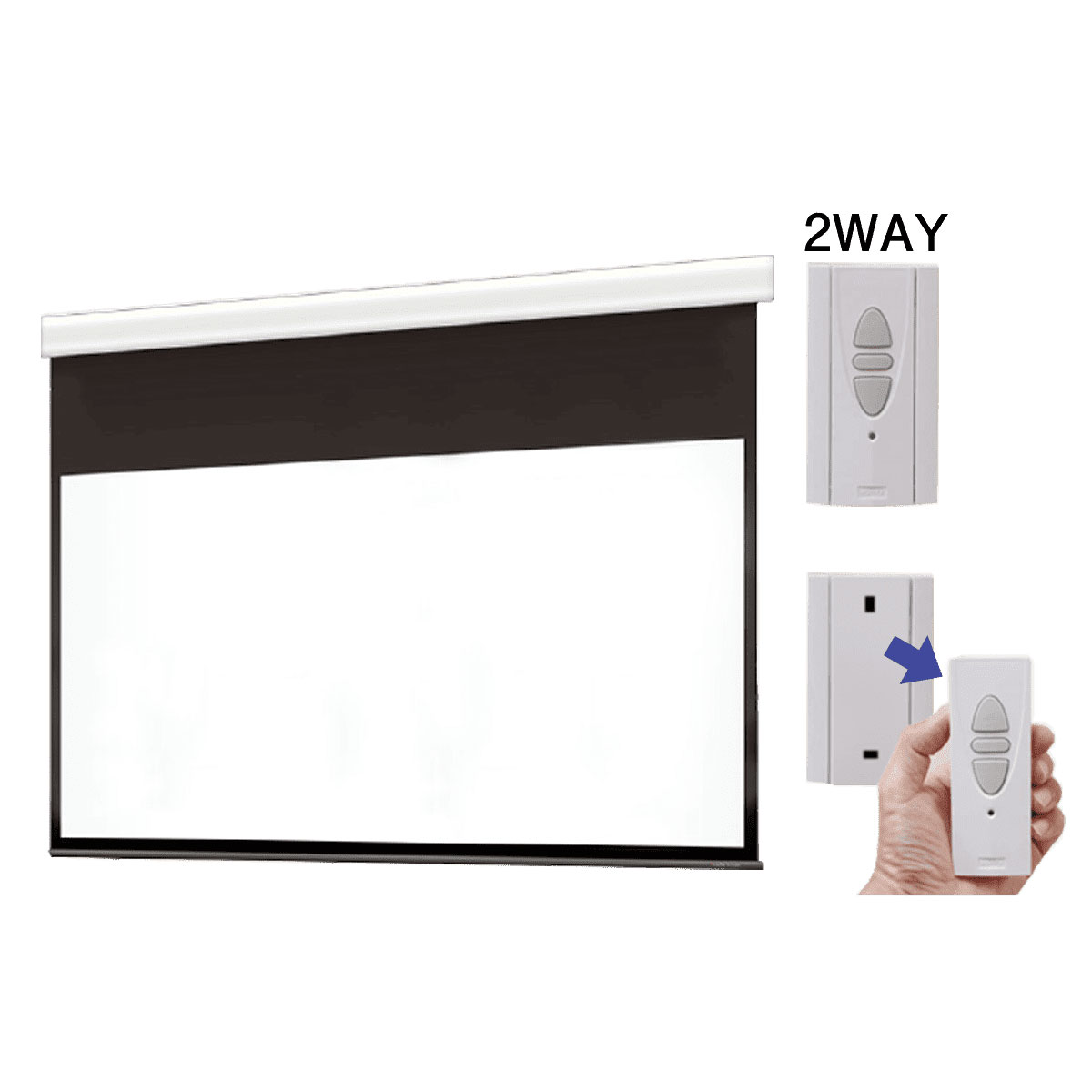 遠距離操作電動スクリーン ケースつき 16:9 100インチ|WCR2214WEM