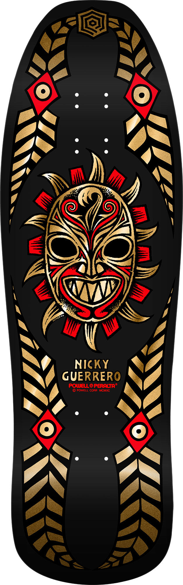 Powell Peralta Nicky Guerrero Mask Gold Foil Skateboard Deck – The