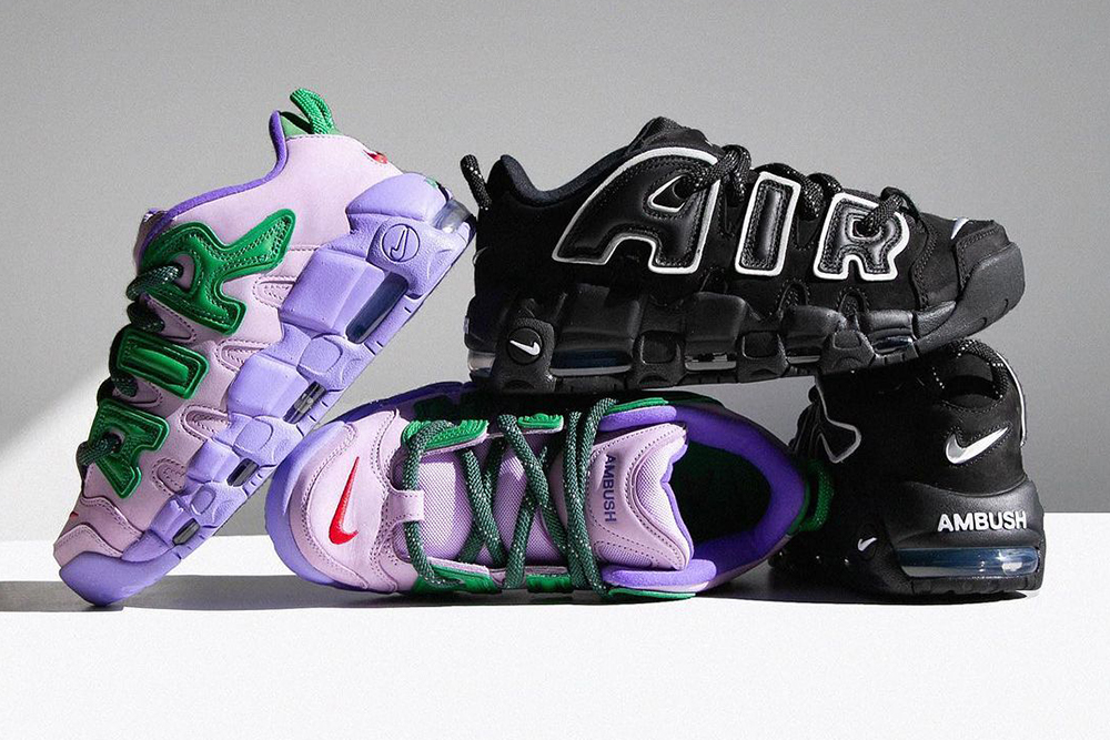 The AMBUSH x Nike Air More Uptempo Low Returns In Lilac and Black