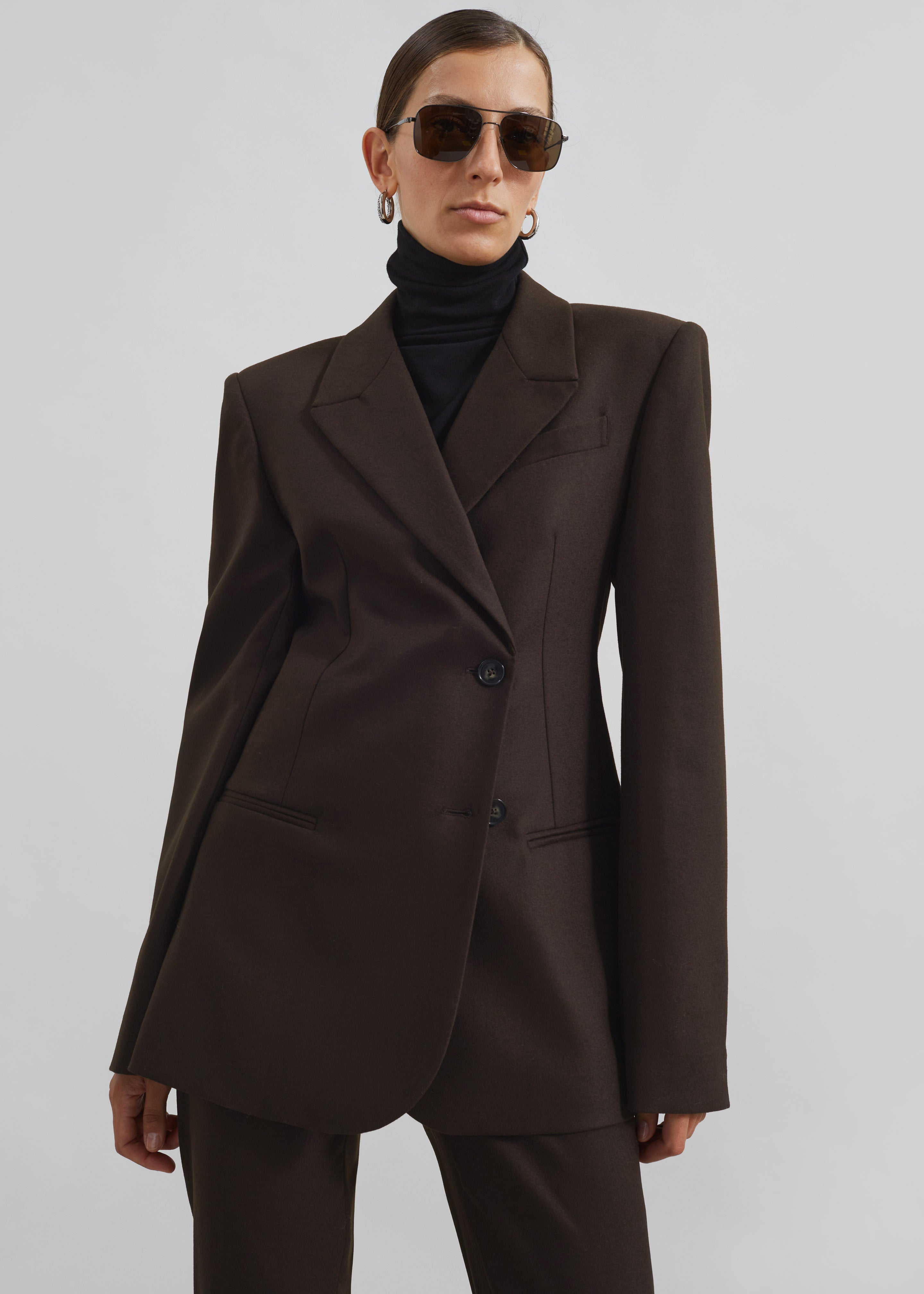 Morrison Crossover Blazer - Brown – The Frankie Shop