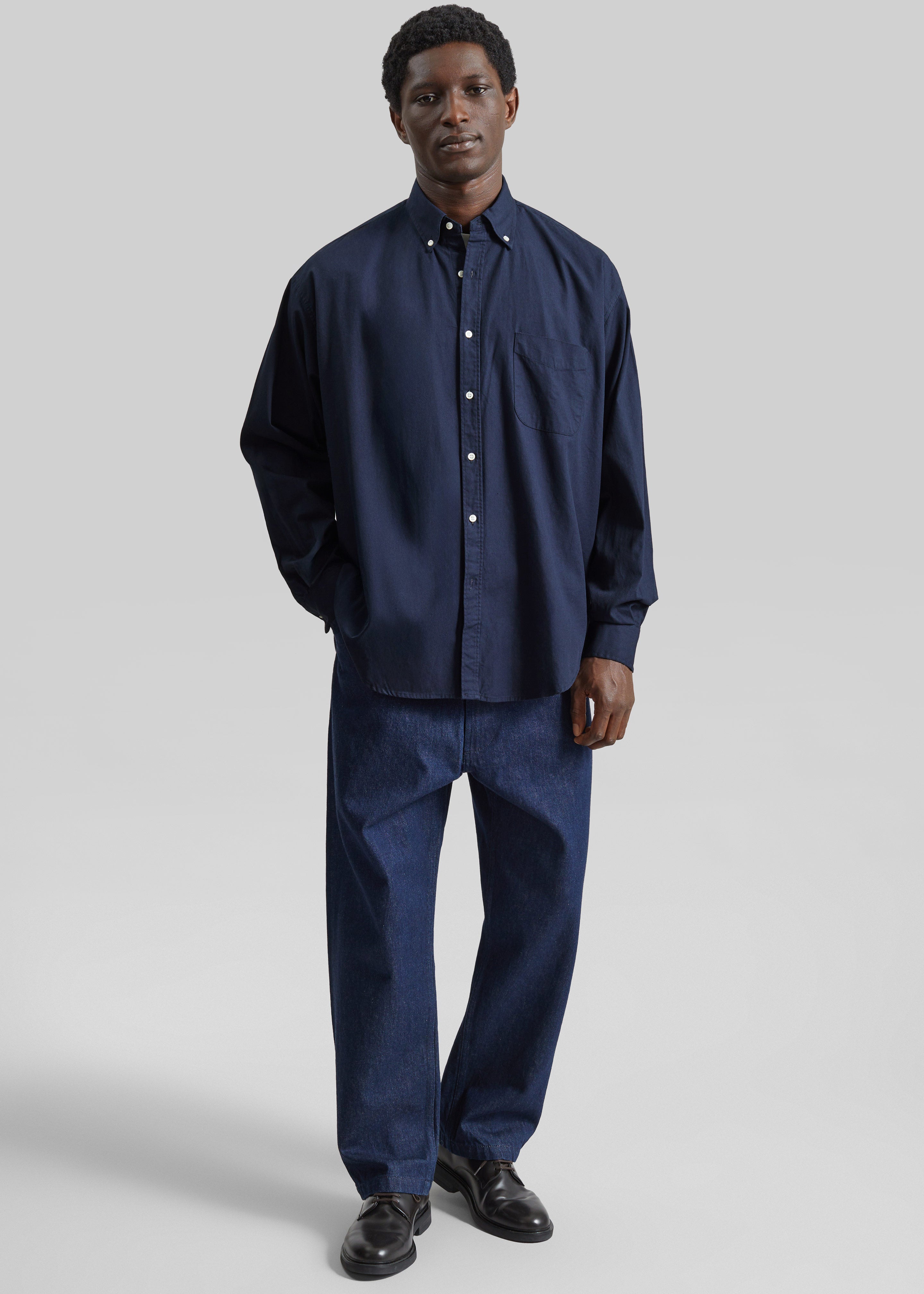 Sinclair Shirt - Navy – The Frankie Shop