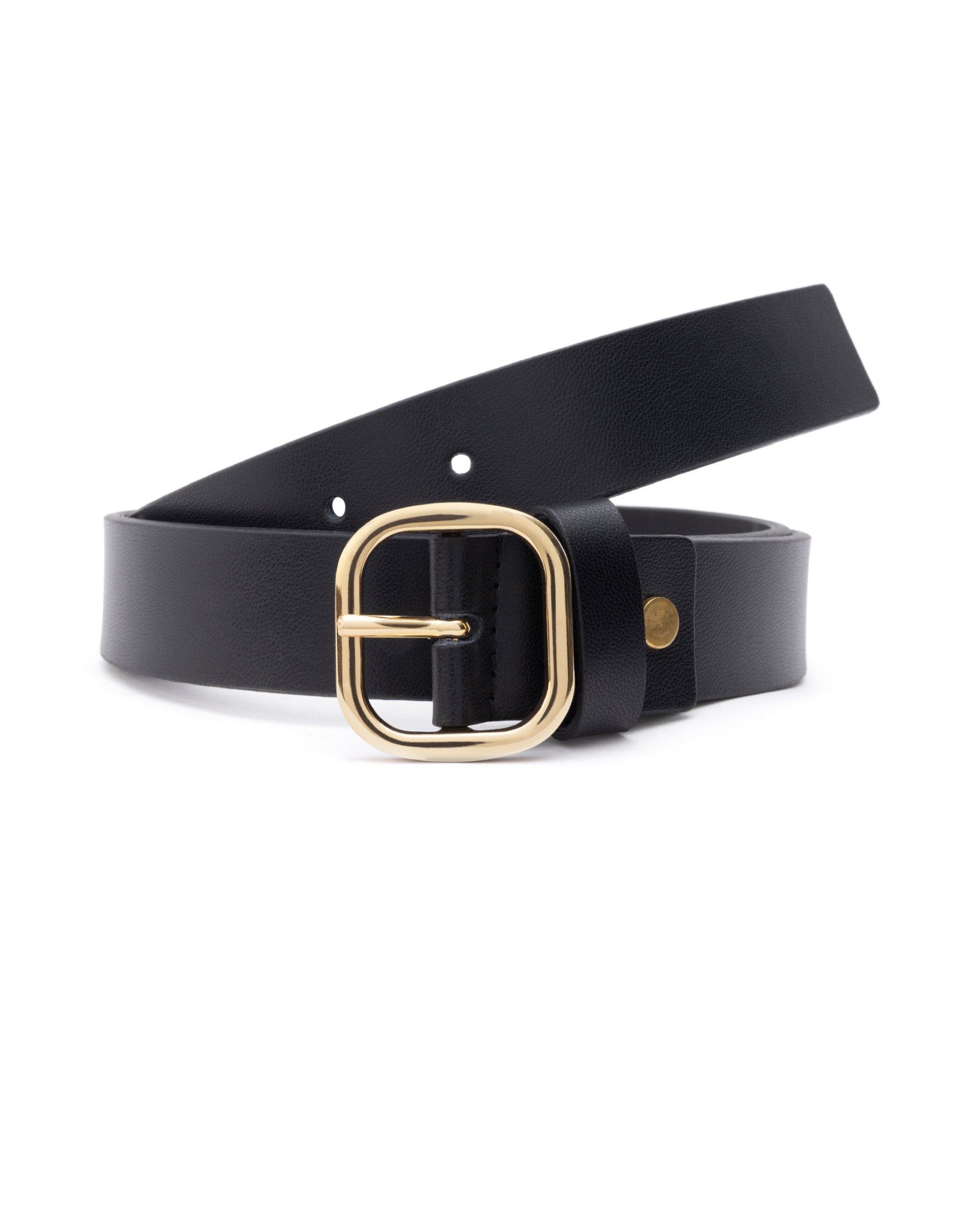 Rare Rabbit Men's Alley Black Belt Leather