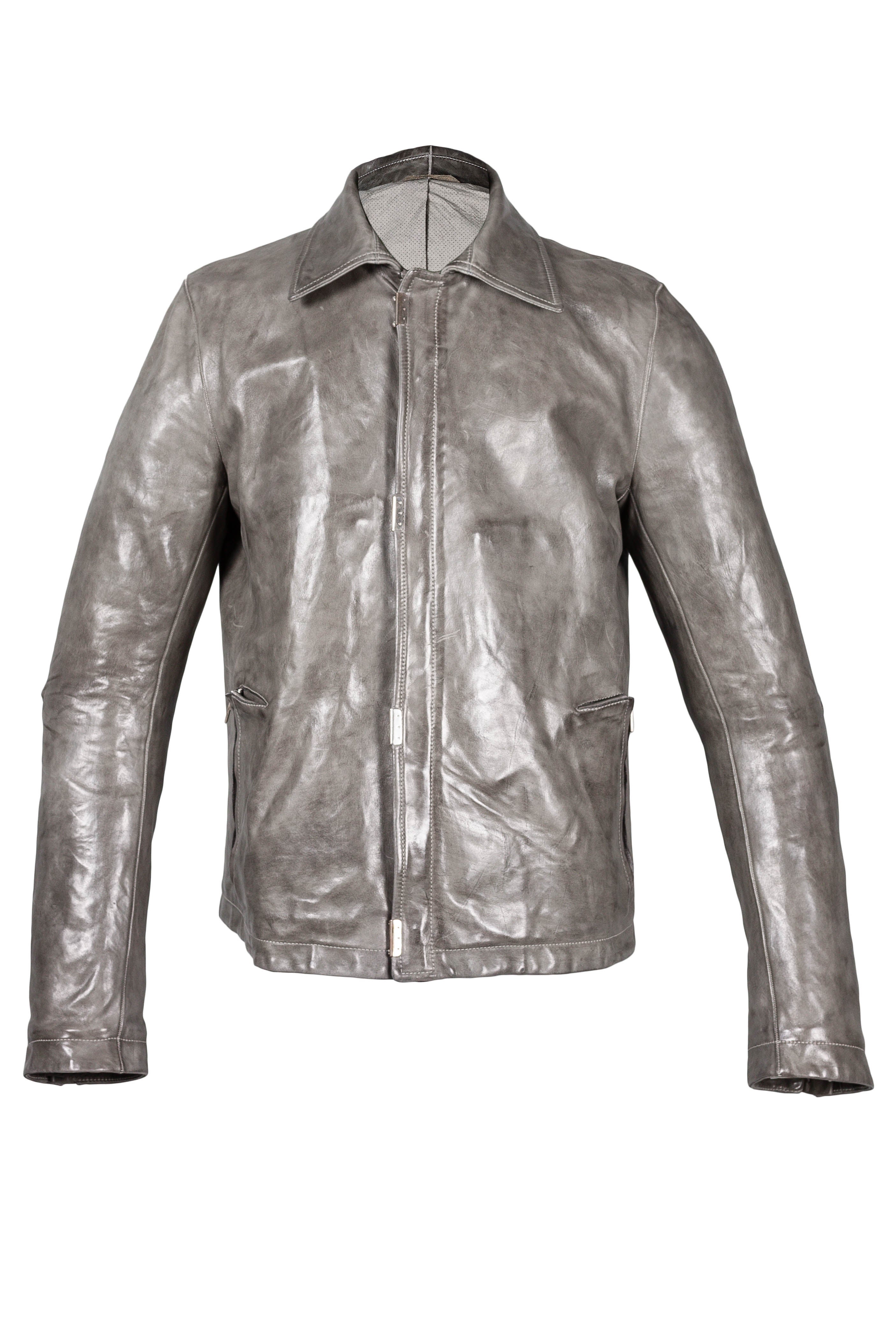 Object Dyed Lined Scarstitch Leather Jacket – The Library 1994