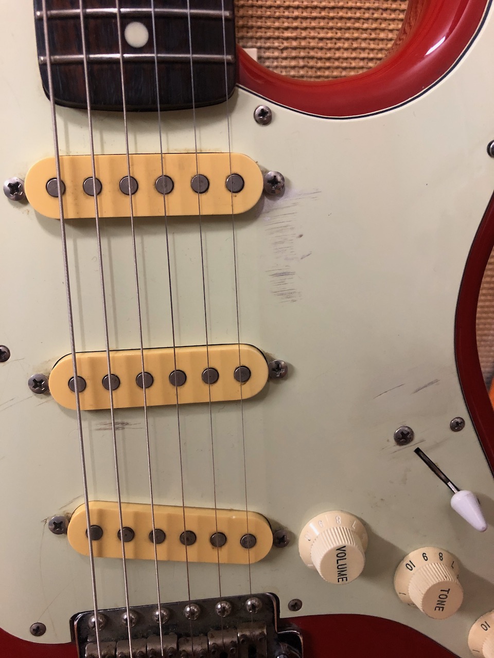 Vintage 1987 1988 Fender Stratocaster G Serial Red Japan Guitar -