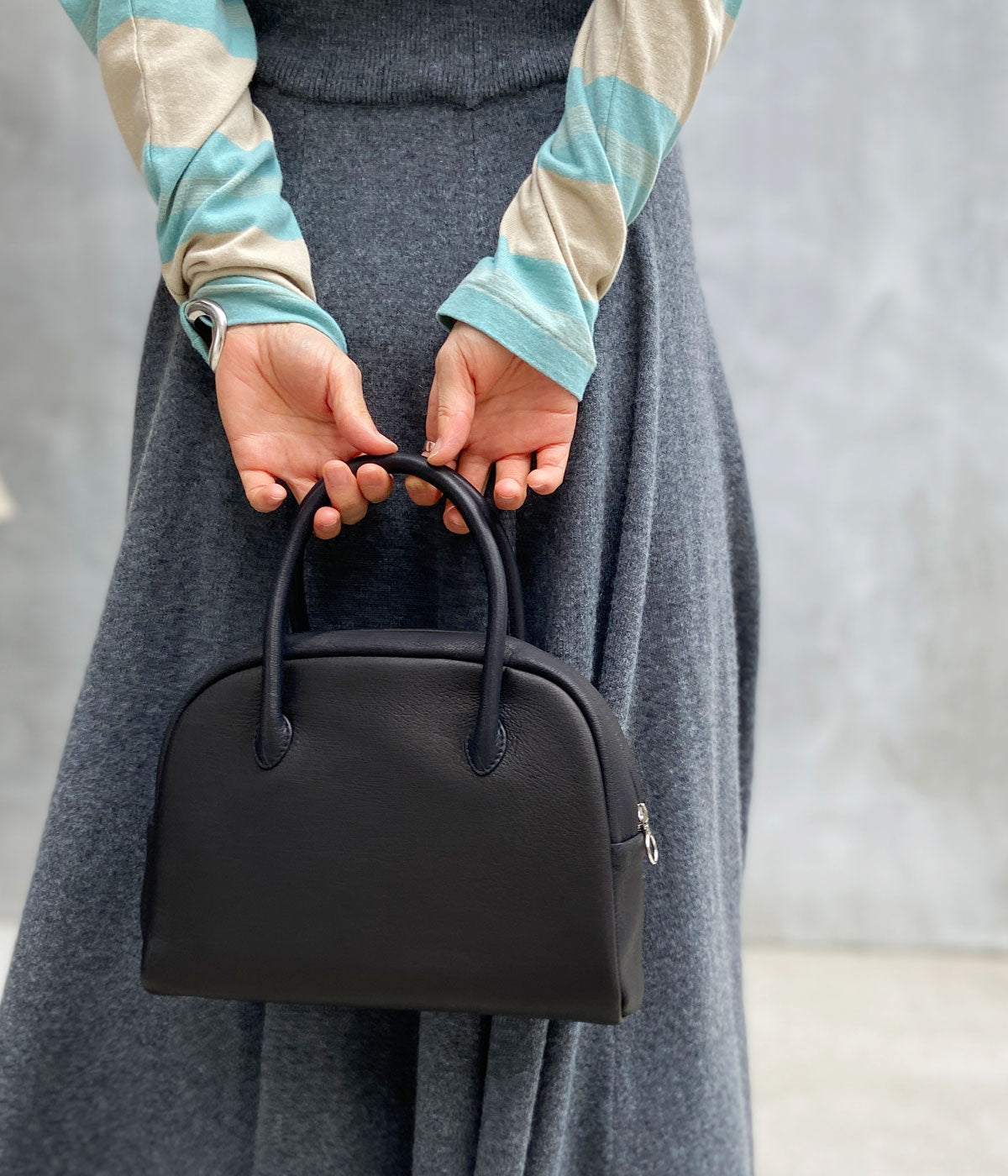 Aeta/DEER LEATHER BOSTON S(BLACK)