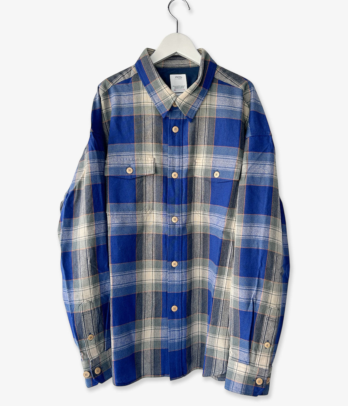 visvim/LUMBER CHECK L/S (BLUE)