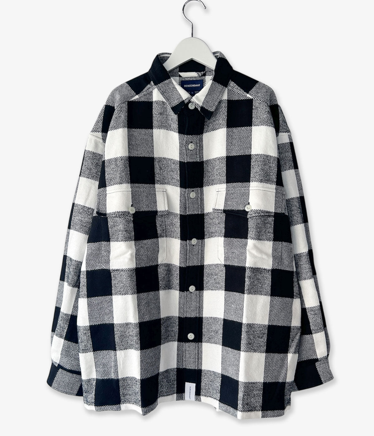 DESCENDANT/VANNING PLAID LS SHIRT (WHITE)