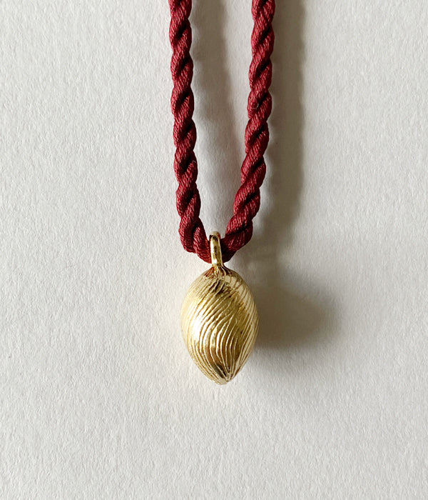 R.ALAGAN/TINY BRIDGET CHOKER(GOLD/RED BROWN)