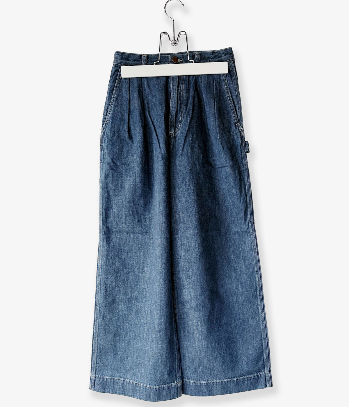 PHEENY/NATURAL SLUB DENIM WIDE PAINTER PANTS(INDIGO)