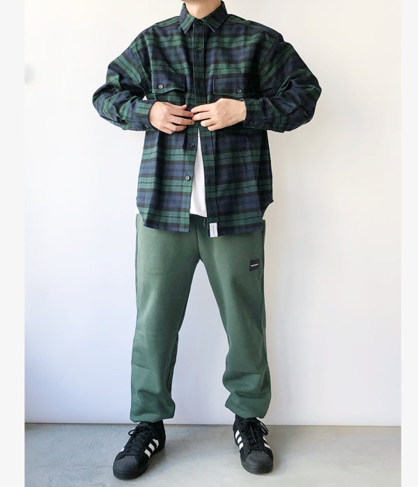 DESCENDANT/CPOC PLAID LS SHIRT (GREEN)
