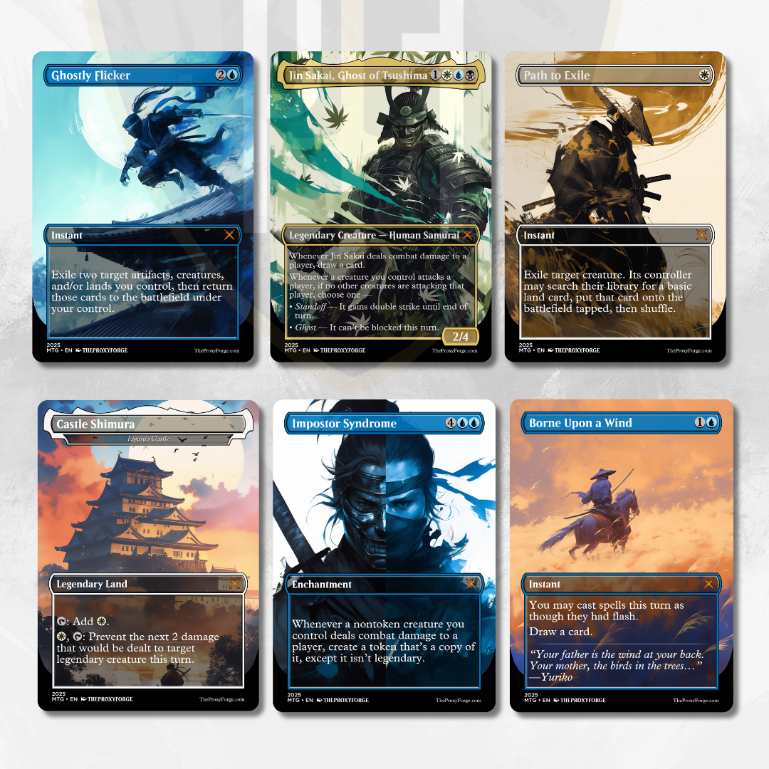 MTG Proxy Playstation Ghost of Tsushima Secret Lair - The Proxy