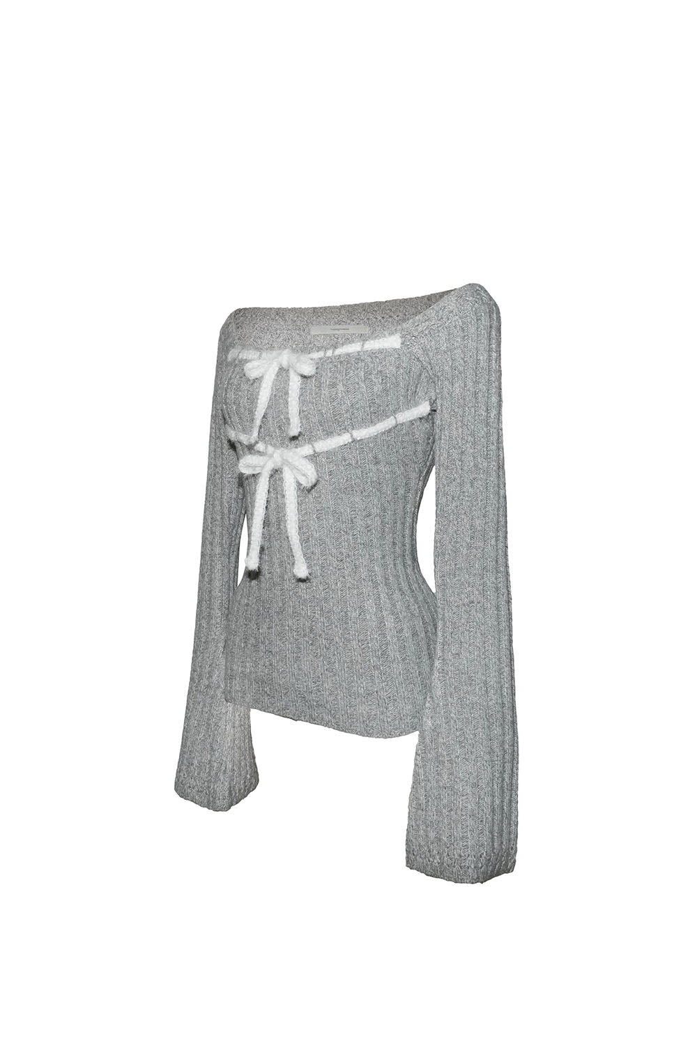 THEREDTHREAD / ザレッドスレッド】S rib knit tops ribbon