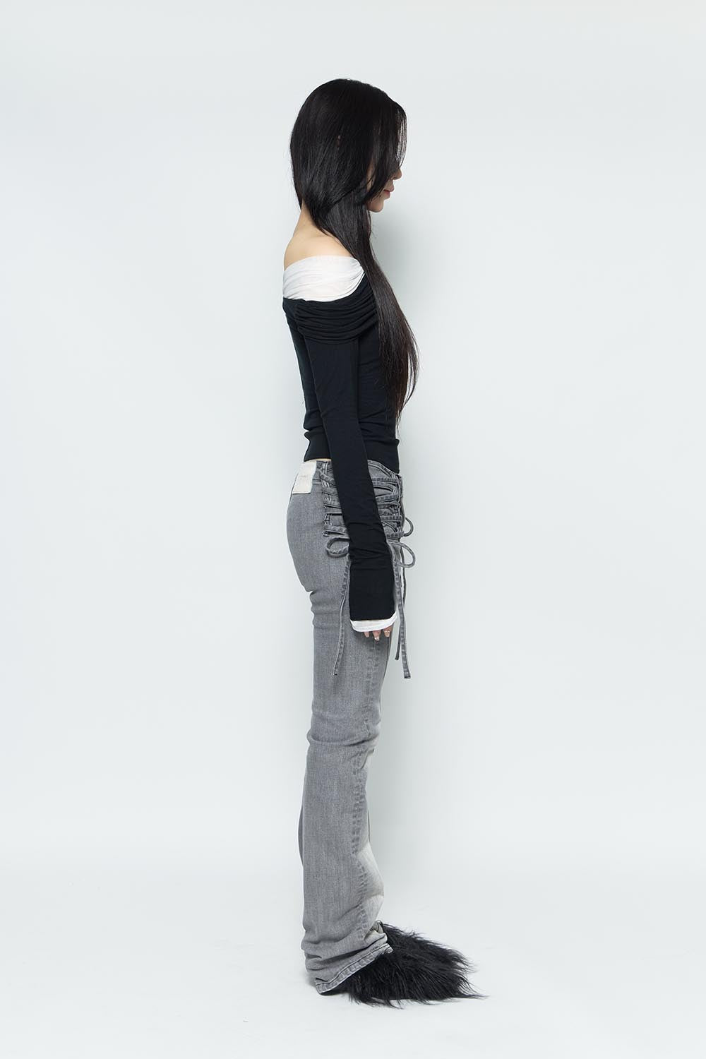 THEREDTHREAD / ザレッドスレッド】S lace up denim 1