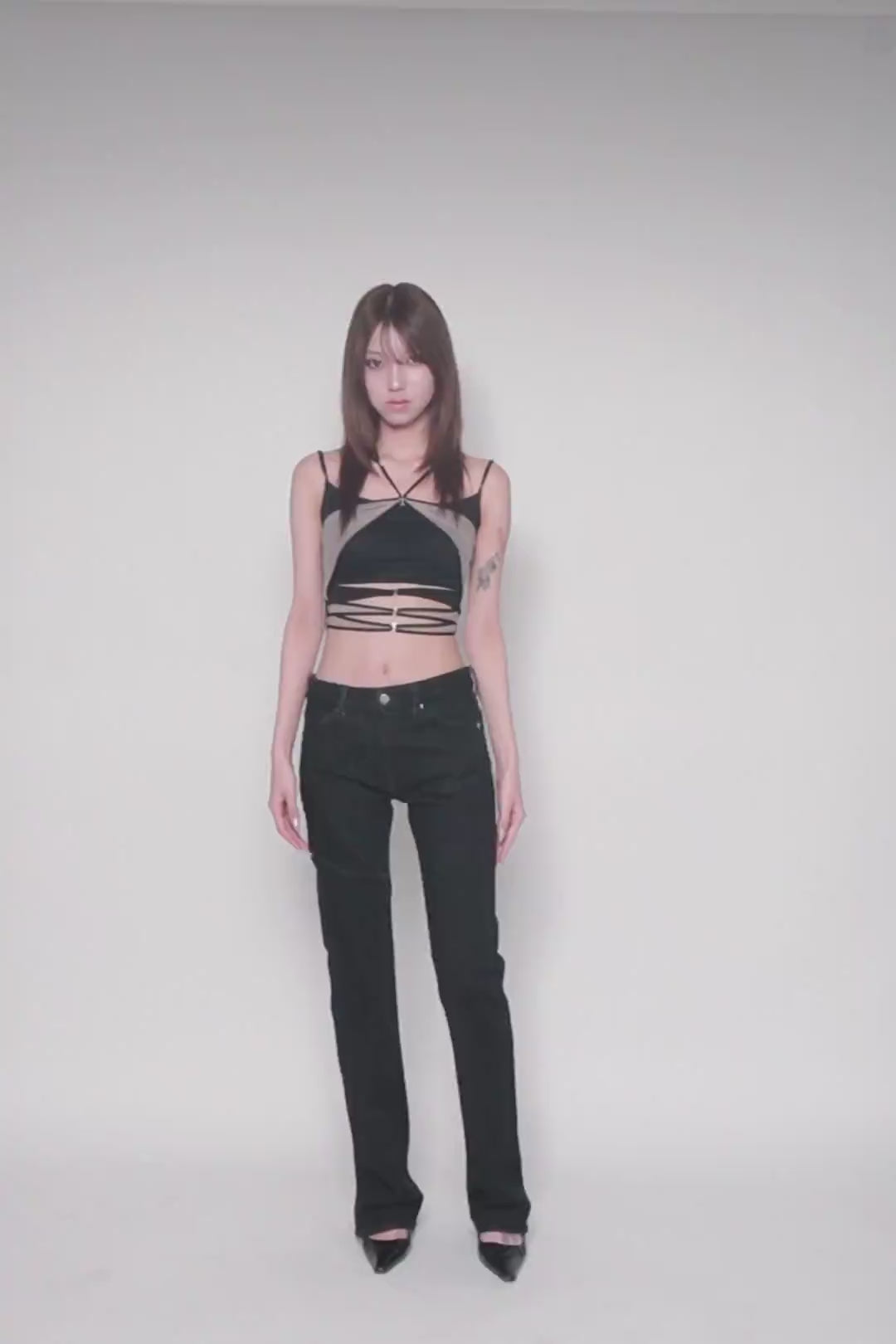 THEREDTHREAD】S tulle layered camisole