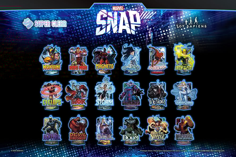 マーベル・スナップ」がアクスタ化 ─ アクリルカード、アクリル