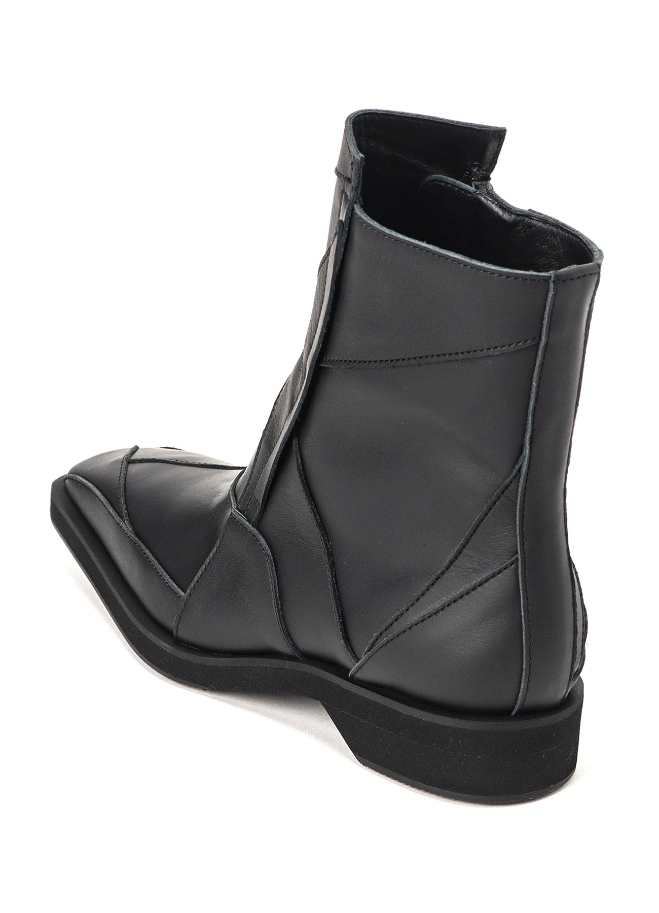SOFT OIL LEATHER PATCHWORKED ZIP BOOTS – THE SHOP YOHJI YAMAMOTO