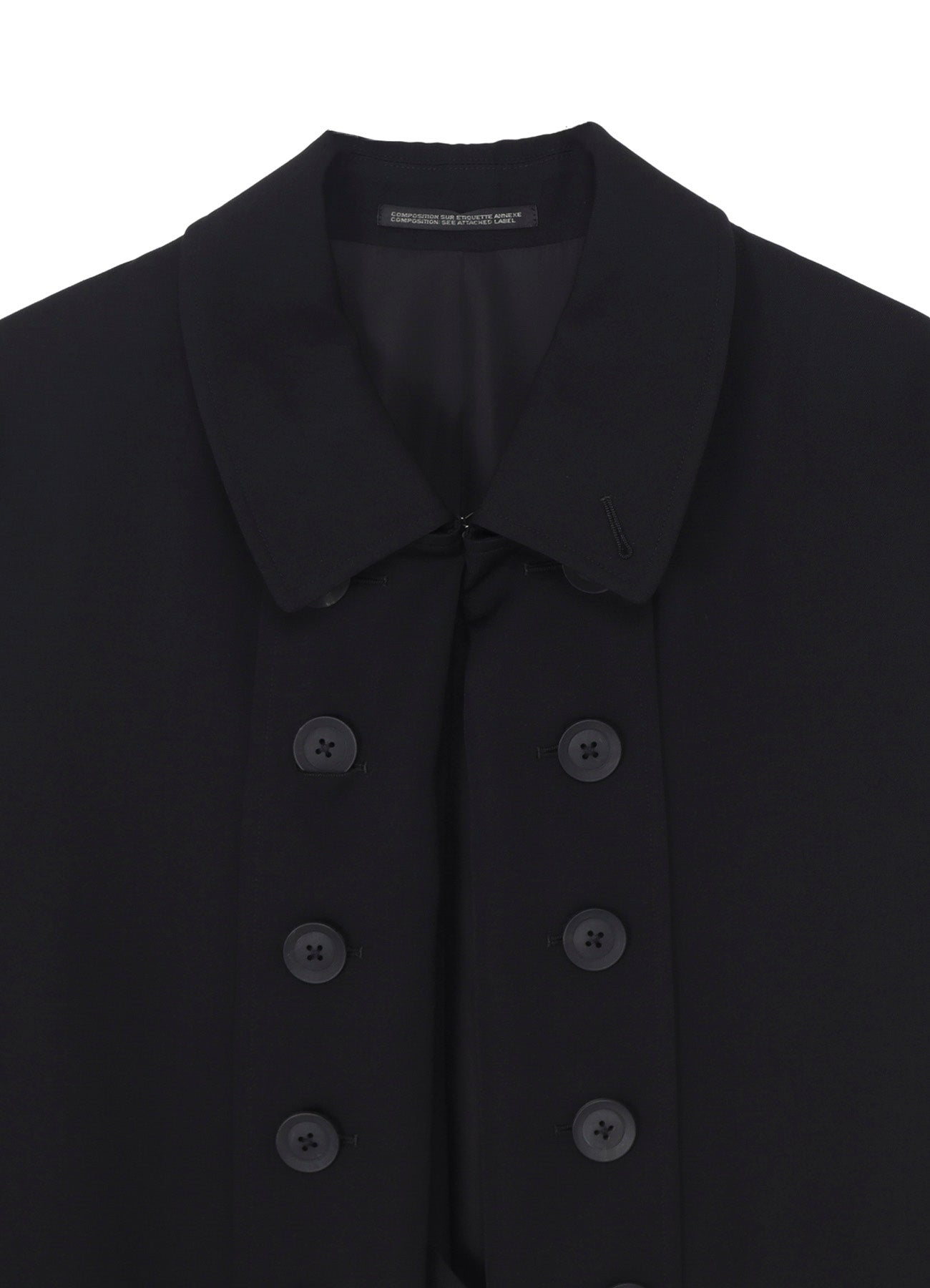 WOOL GABARDINE NAPOLEON LONG JACKET – THE SHOP YOHJI YAMAMOTO