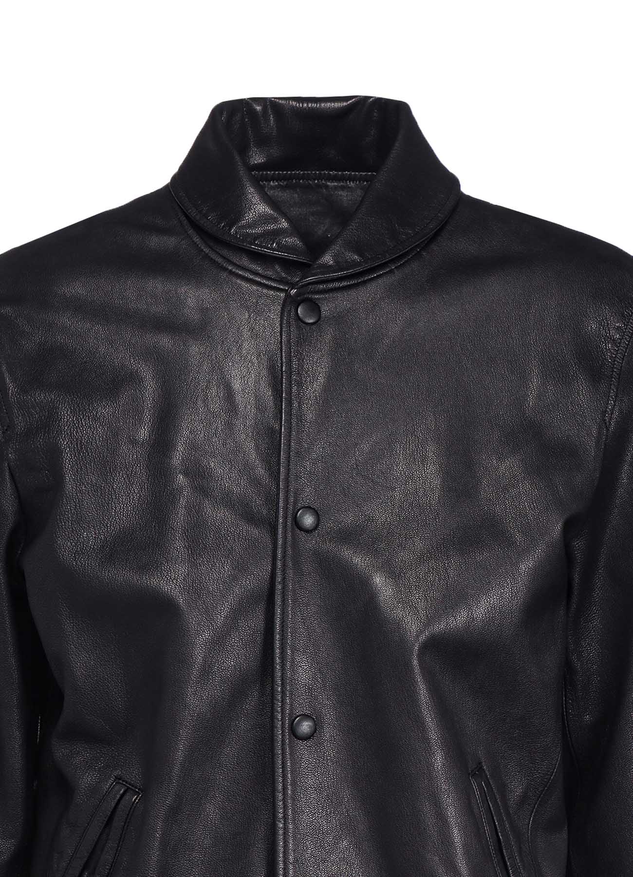 BACKLASH GOAT LEATHER COLLEGE JACKET – THE SHOP YOHJI YAMAMOTO