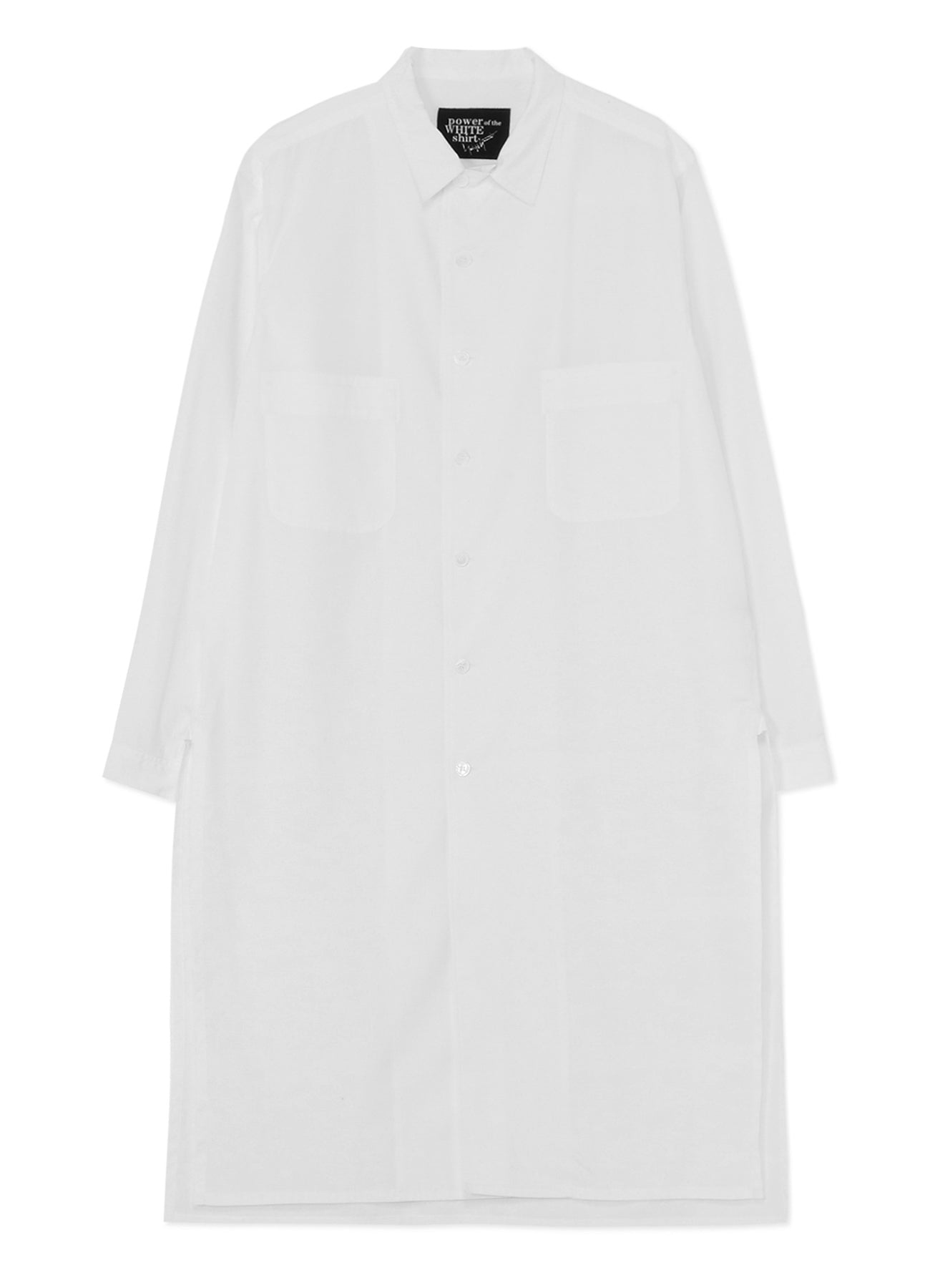 COTTON BROADCLOTH OPEN COLLAR LONG SHIRT – THE SHOP YOHJI YAMAMOTO