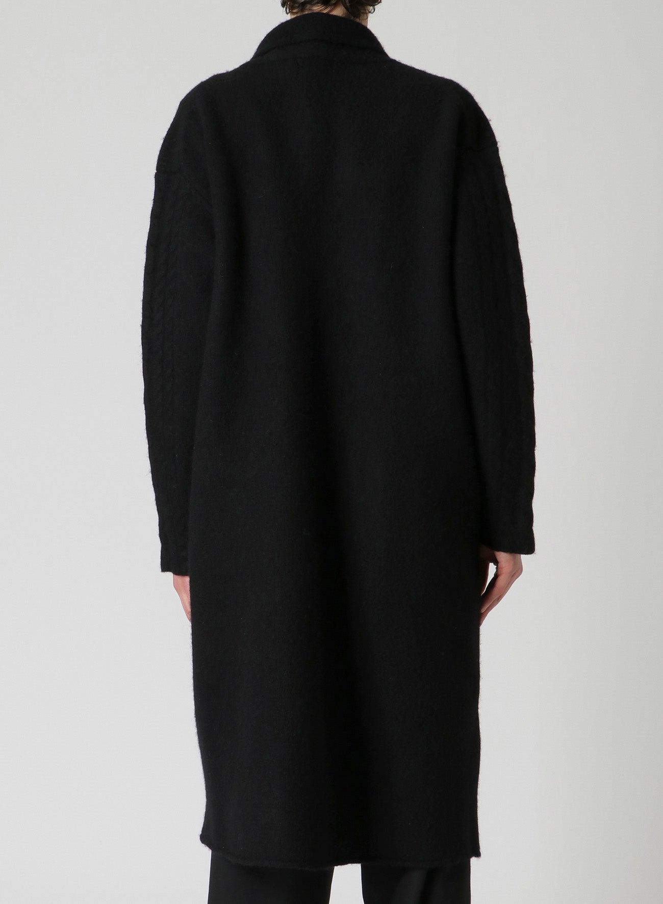 3G WOOL FELT FULLED SHAWL COLLAR COAT – THE SHOP YOHJI YAMAMOTO