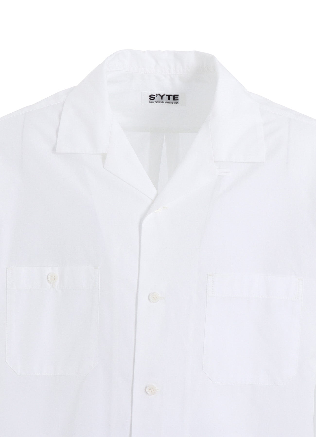 COTTON BROAD LOOSE-FIT OPEN COLLAR SHIRT – THE SHOP YOHJI YAMAMOTO