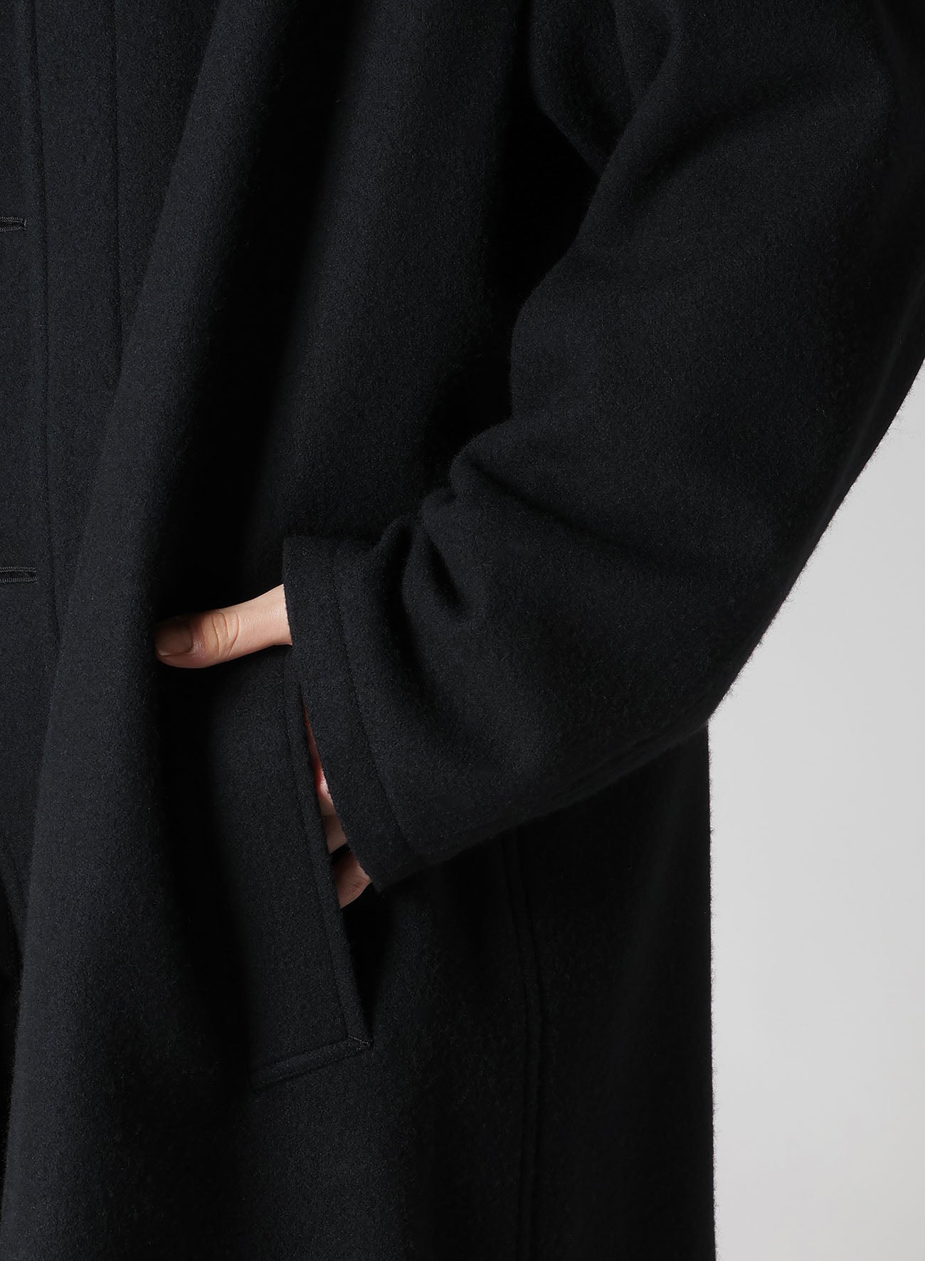 WOOL SINGLE MOSSER LEFT W FACING COAT – THE SHOP YOHJI YAMAMOTO