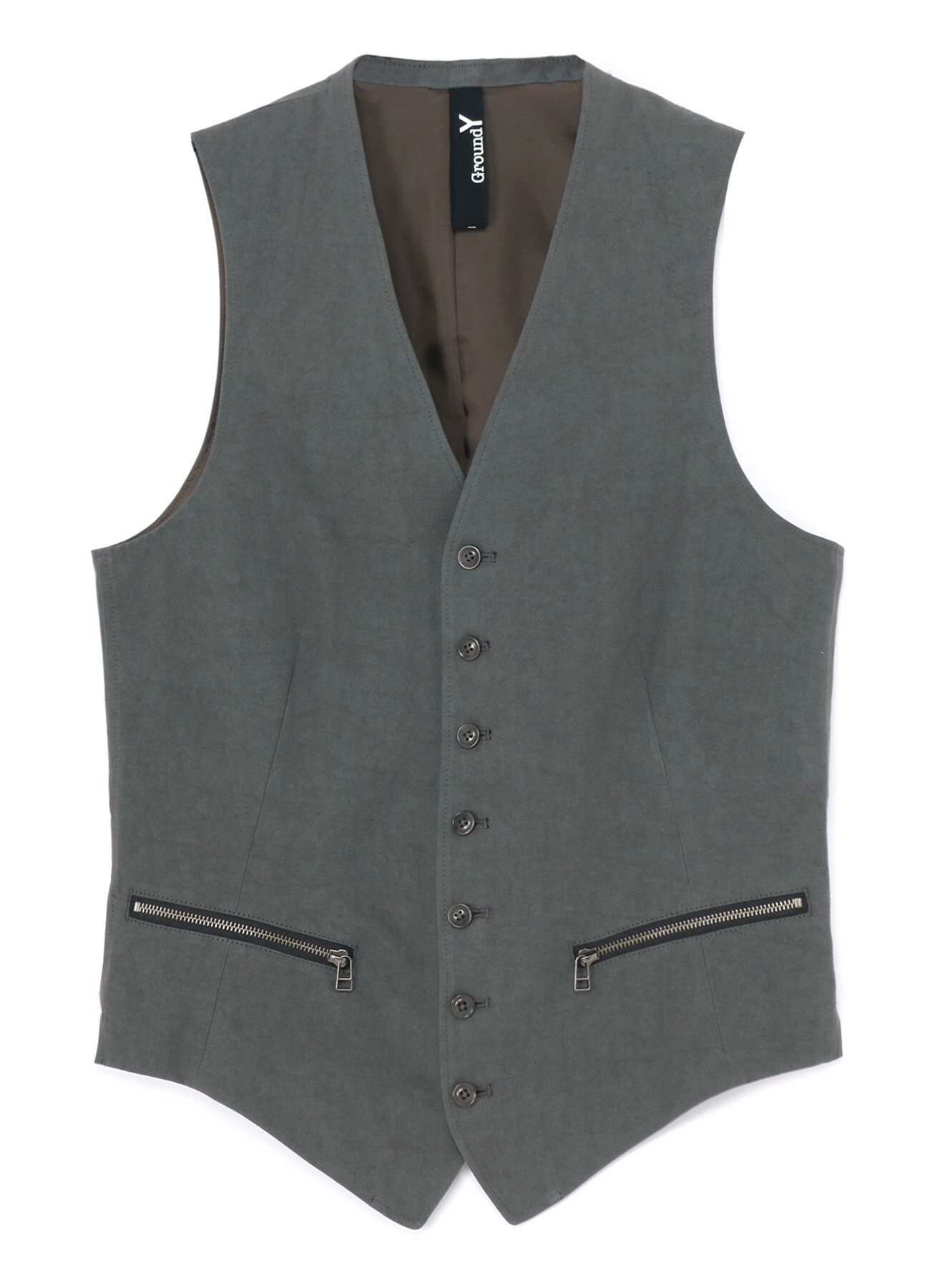 COTTON ZAZA CROSS WA ZIPPER POCKET VEST(M KHAKI): Soldes｜THE SHOP
