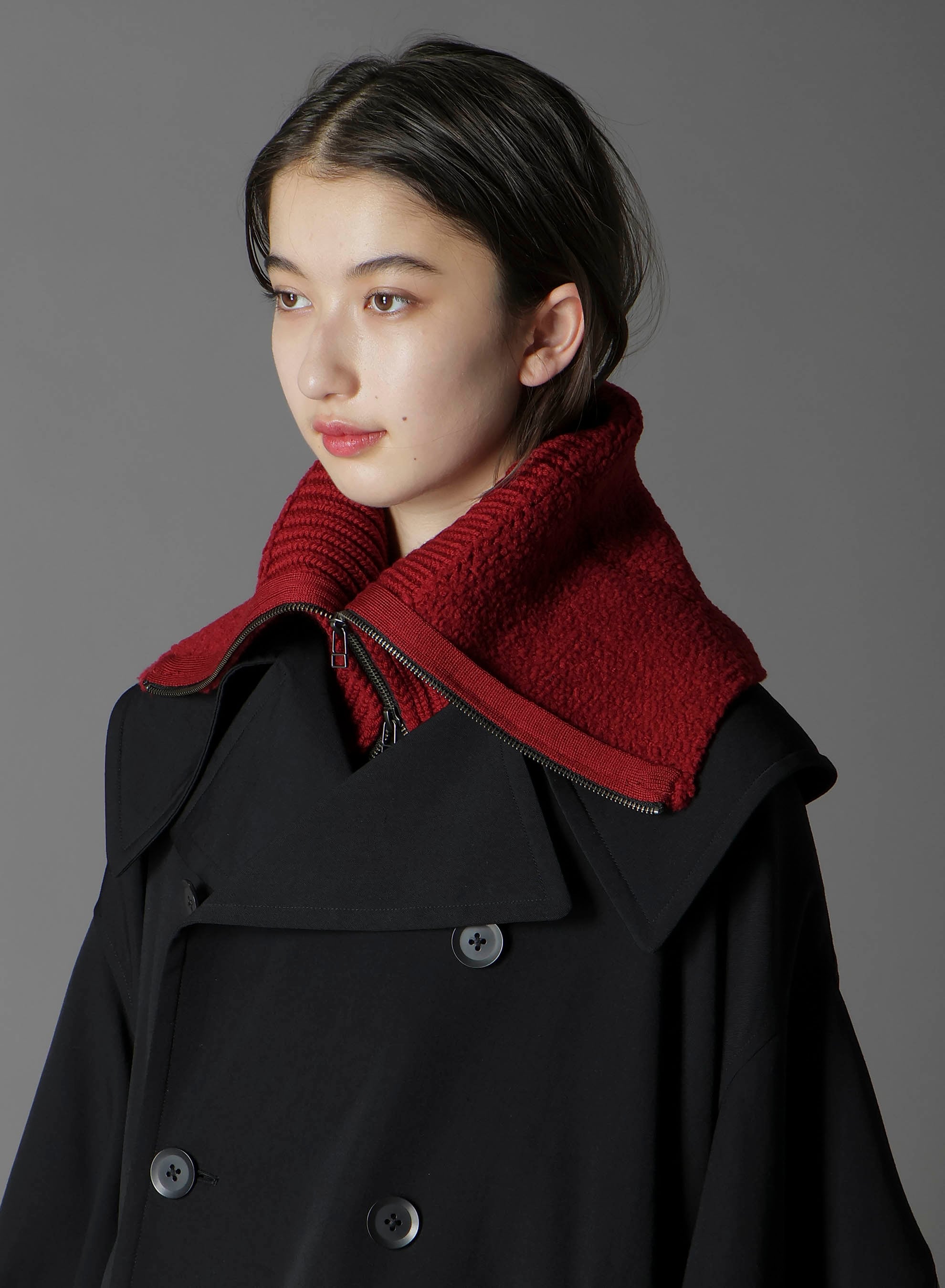 Wool boa+EX FineMerino Wool NECK WARMER(FREE SIZE Red): Vintage