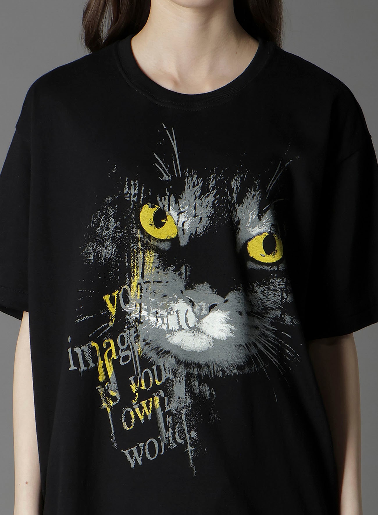 20/COTTON JERSEY CAT(FREE SIZE Black): Vintage｜Special Price｜THE