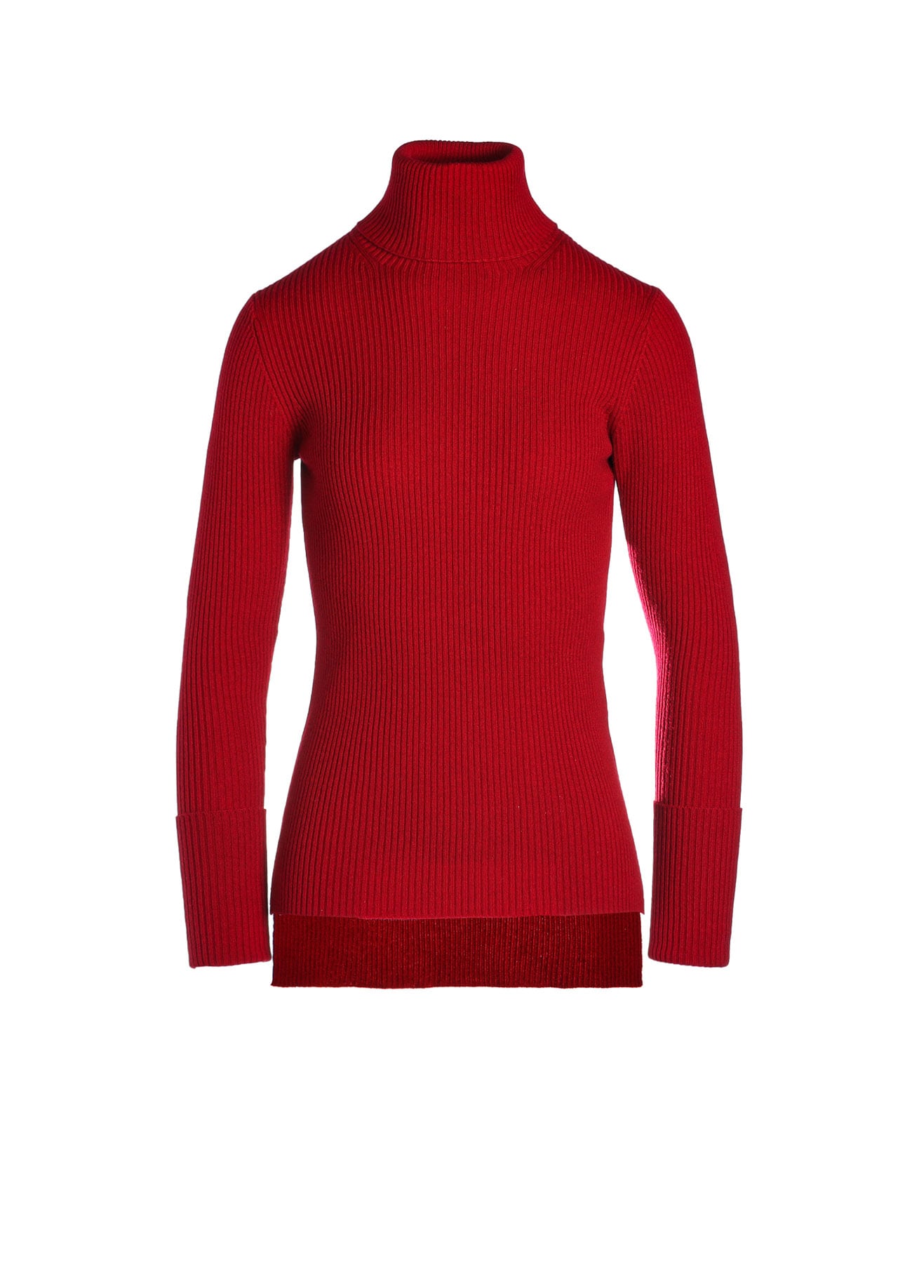 12G1P 2X2 RIB RIBBED TURTLE NECK PO(S Red): Vintage｜Special Price