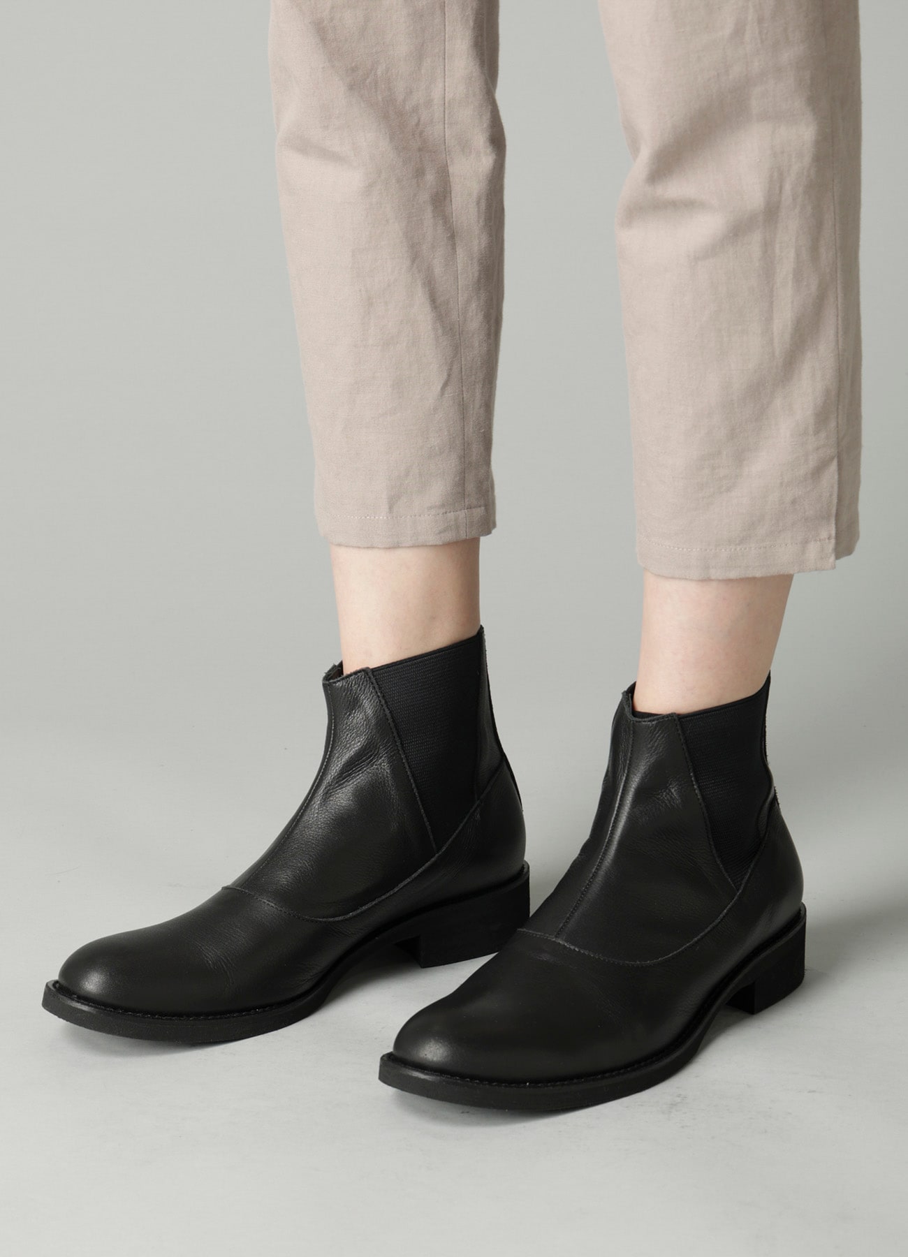 SMOOTH LEATHER SIDE GORE BOOTS(23 Black): Yohji Yamamoto｜THE SHOP