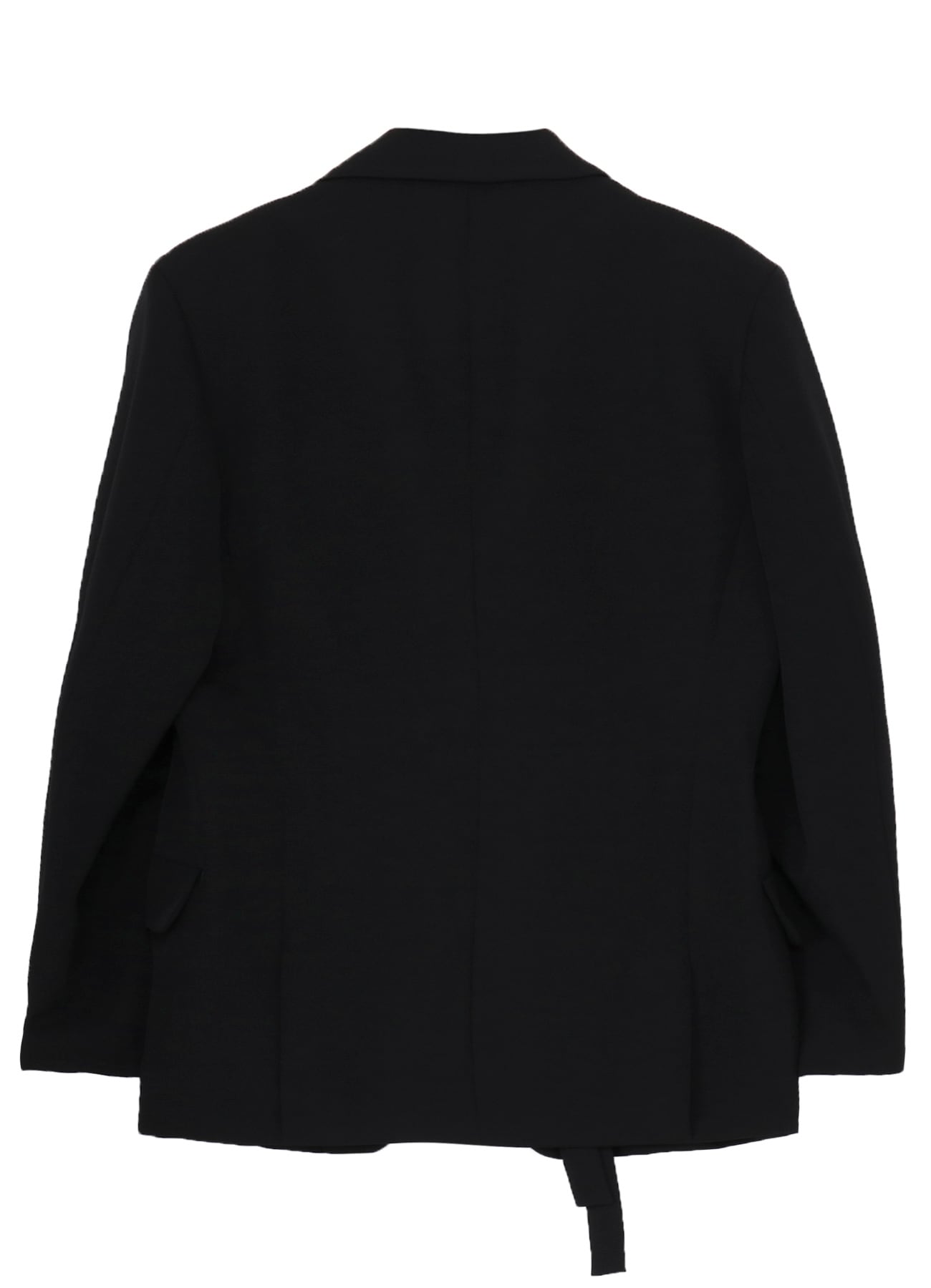 WOOL GABARDINE INNER BELT JACKET(XS Black): Yohji Yamamoto POUR