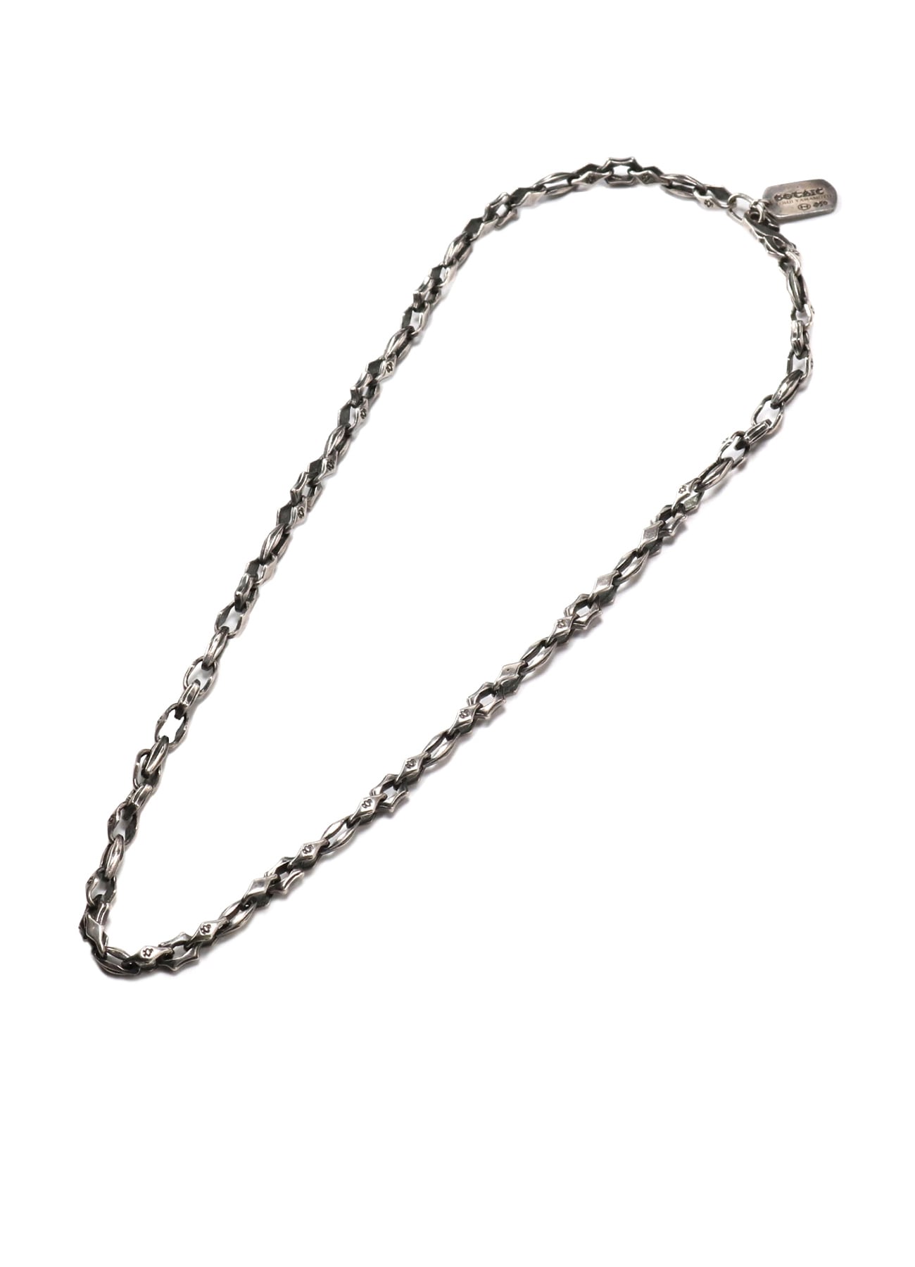 SILVER 950 GOTHIC CHAIN NECKLACE 45CM(FREE SIZE Silver): GOTHIC