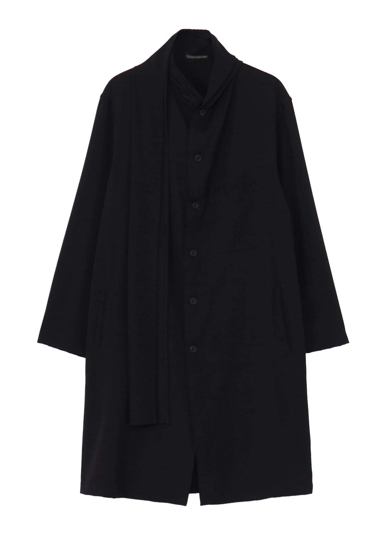 WOOL GABARDINE STOLE COAT(S Black): Yohji Yamamoto POUR HOMME｜THE