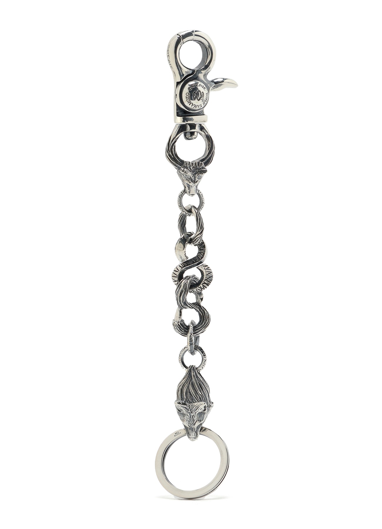 SILVER 950 WOLF KEYCHAIN(FREE SIZE Silver): GOTHIC YOHJI YAMAMOTO