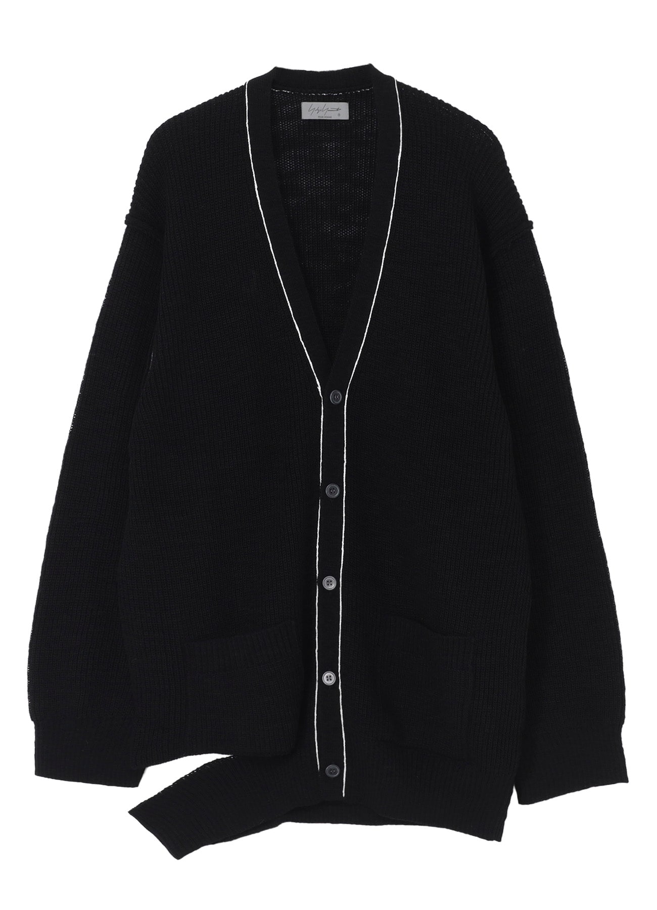 HALF CARDIGAN SLIT DETAIL V NECK CARDIGAN(FREE SIZE Black