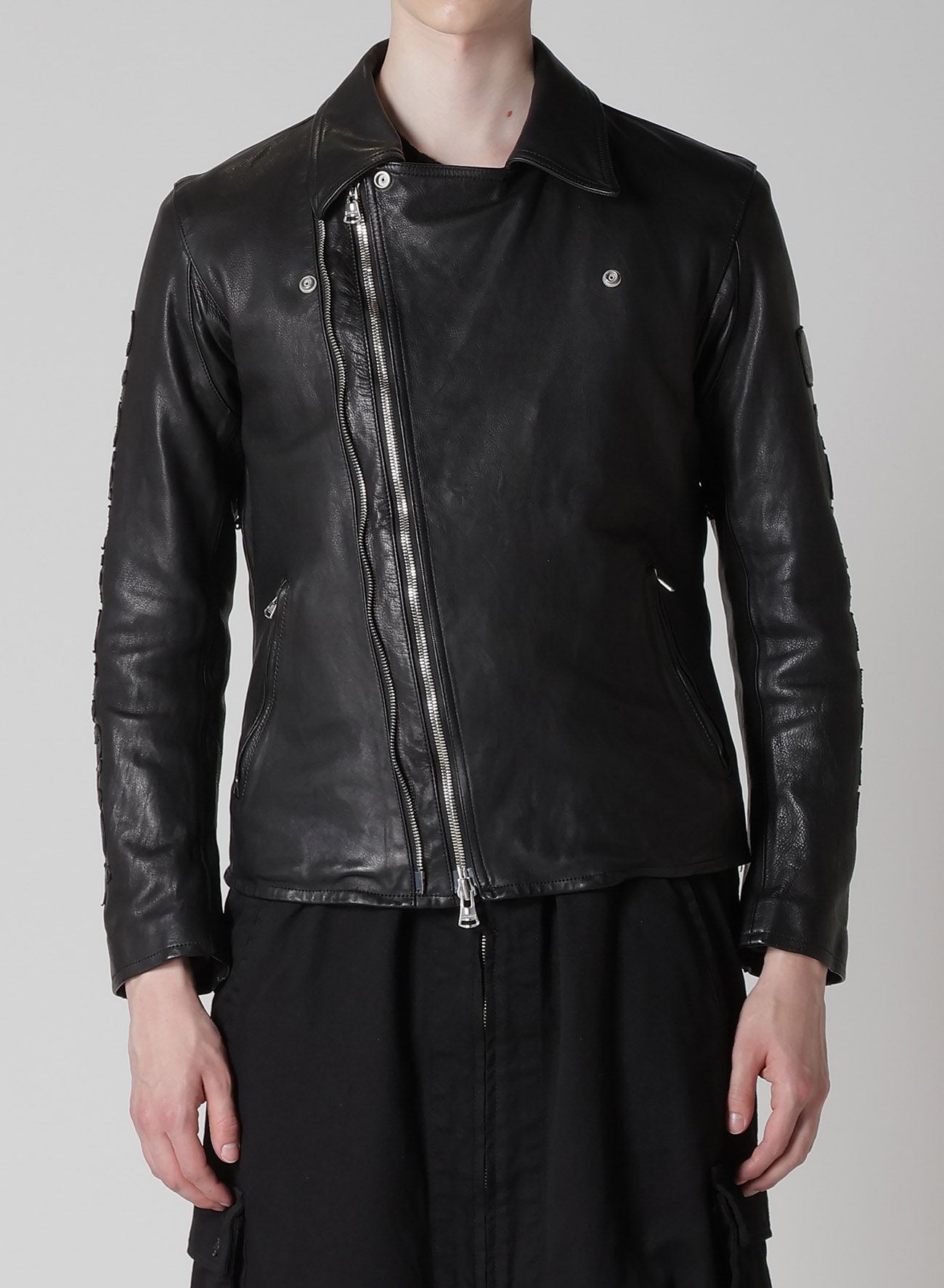 JAPAN HORSE LEATHER DOUBLE RIDERS(M Black): Yohji Yamamoto POUR