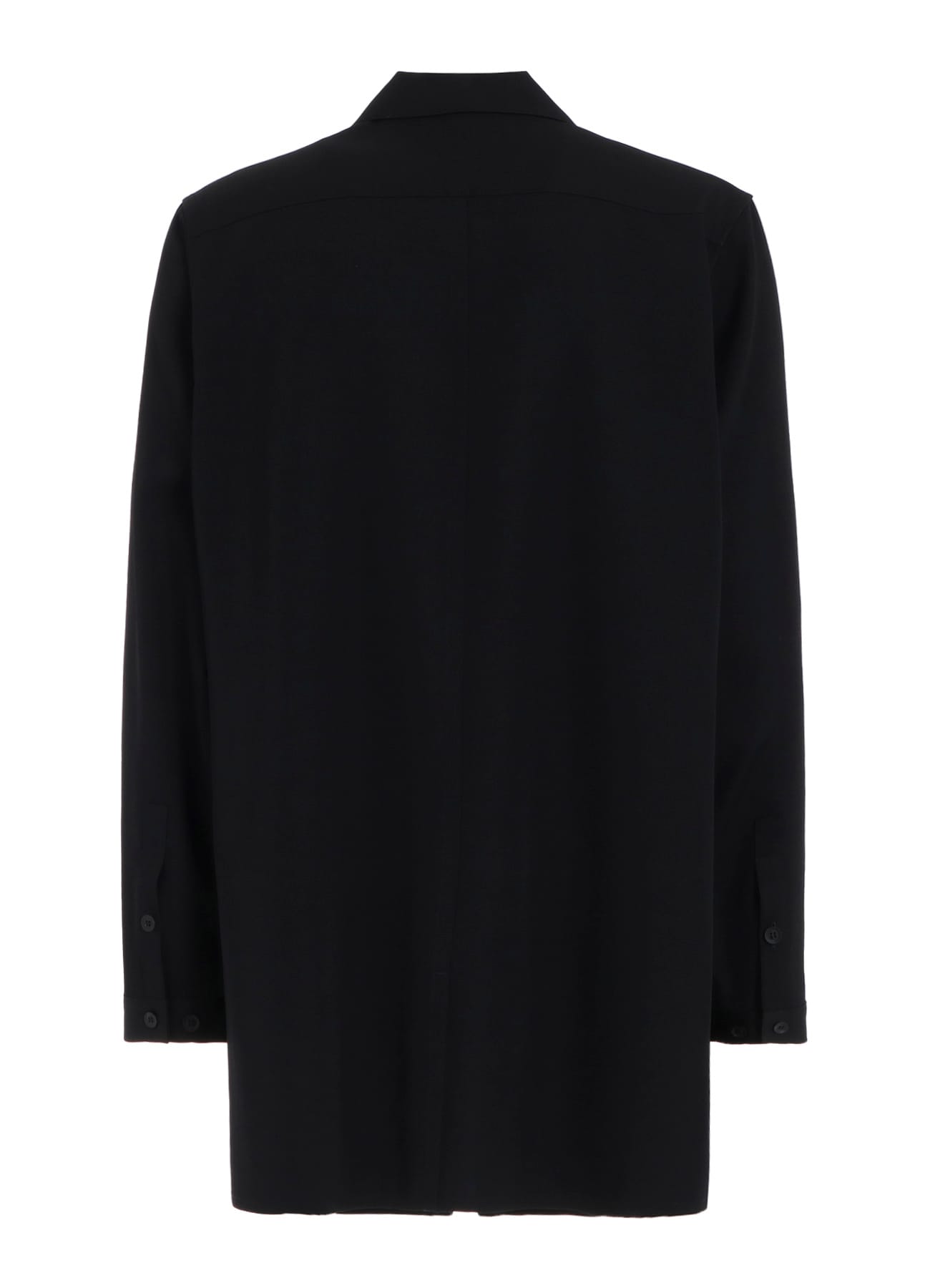 WOOL GABARDINE FRONT ZIP BLOUSE(S Black): Vintage｜Special Price