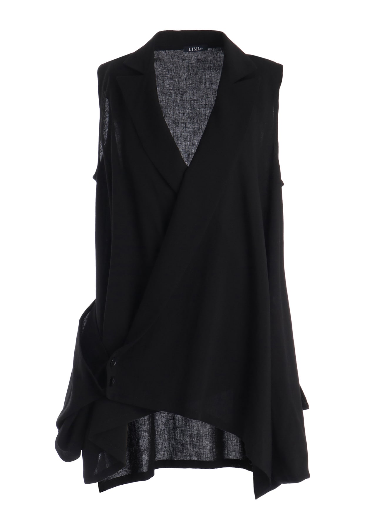 CELLULOSE/ LINEN LAWN WRAP JACKET(S Black): LIMI feu｜THE SHOP