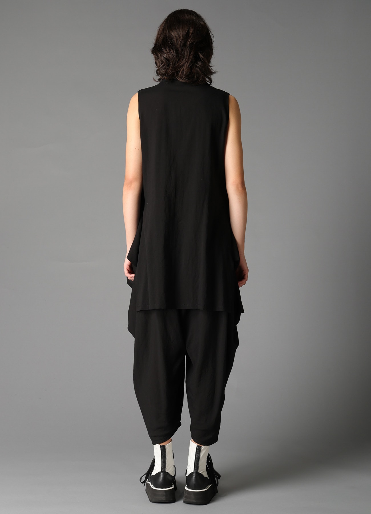 CELLULOSE/ LINEN LAWN WRAP JACKET(S Black): LIMI feu｜THE SHOP