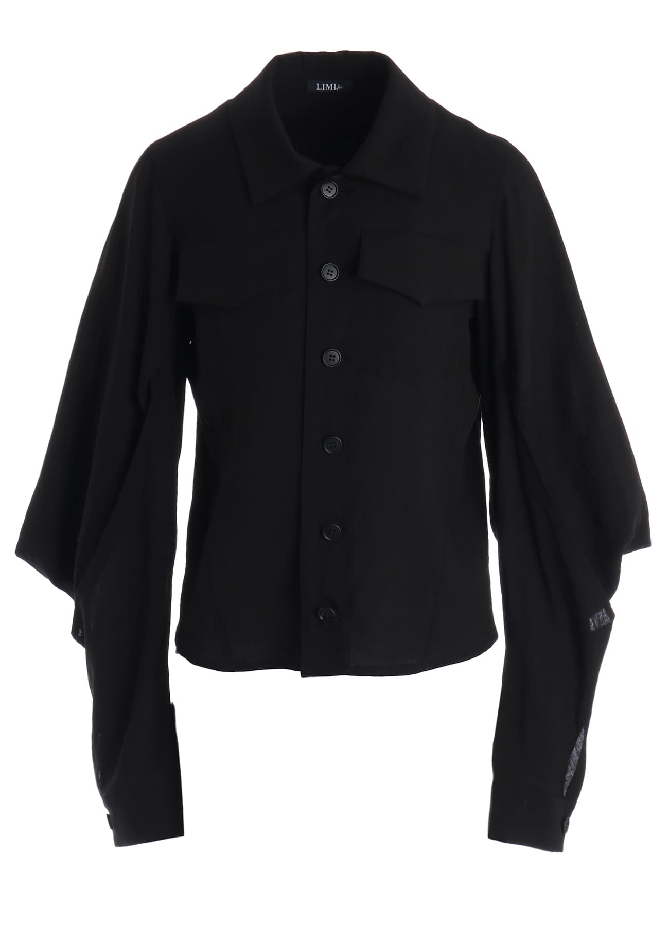 CELLULOSE/ LINEN LAWN DESIGNED SLEEVE JACKET A(S Black): LIMI feu