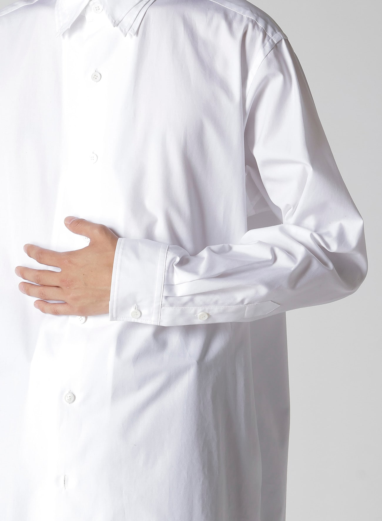 100/2 BROAD SHIRT WITH TRIPLE COLLAR(S White): Y's for men｜THE