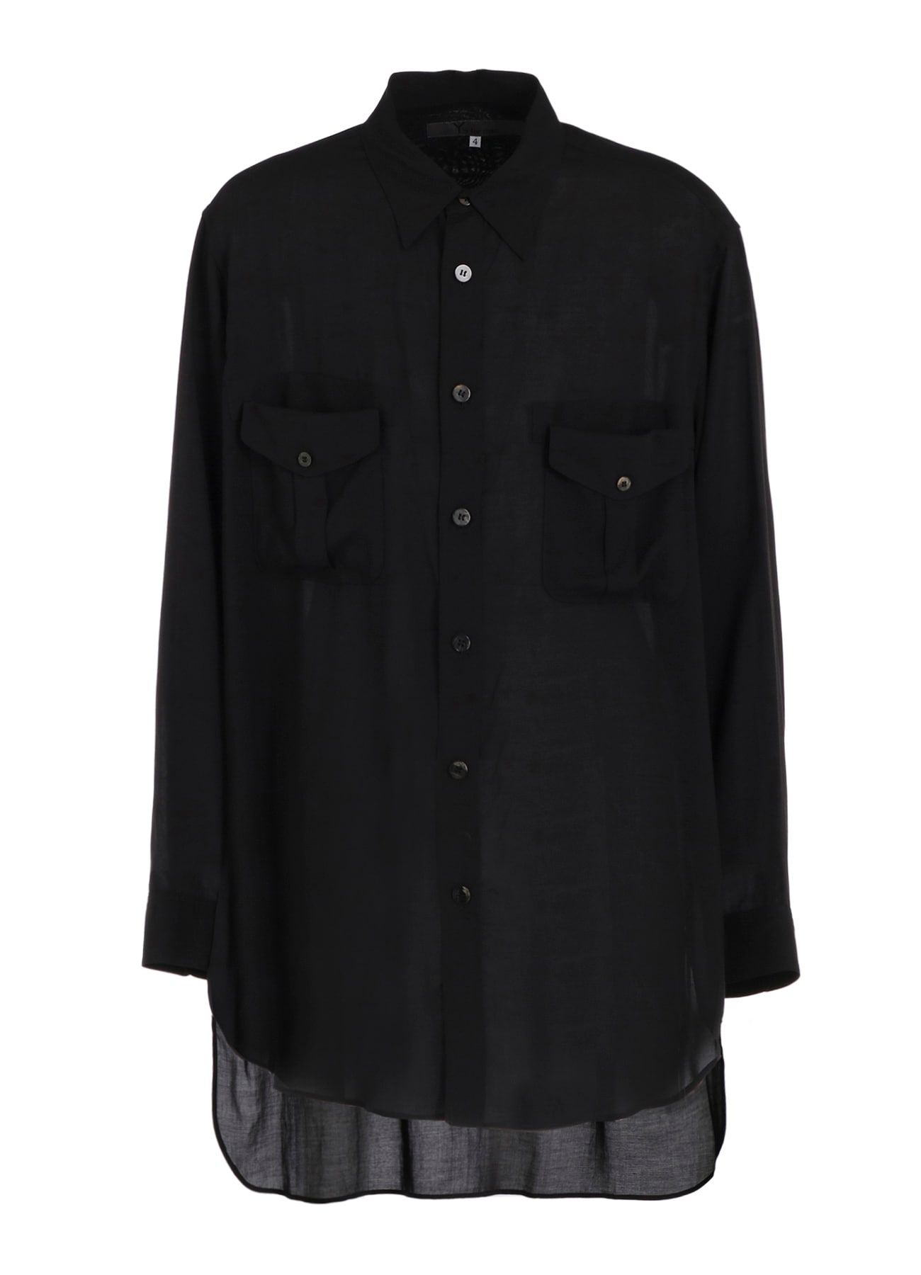 CELLULOSE LAWN DOUBLE-POCKET SHIRT(S Black): Soldes｜THE SHOP